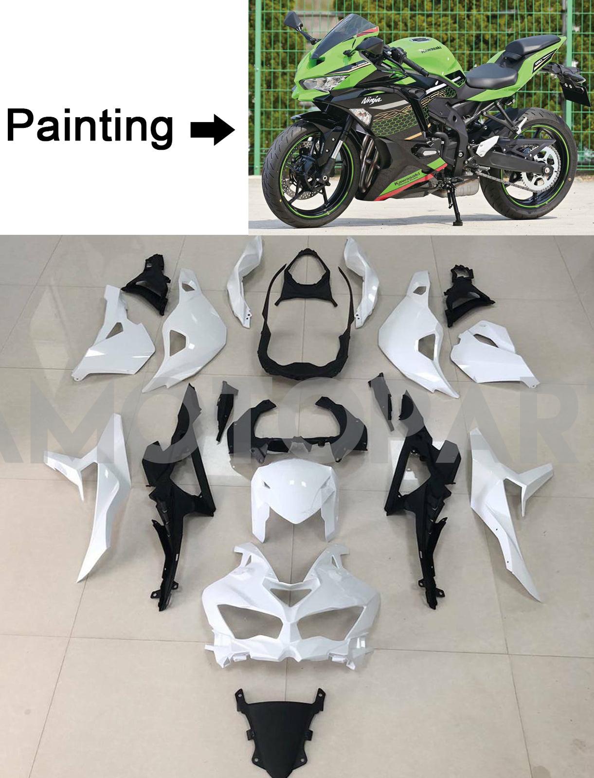 Amotopart 2019-2025 Kawasaki Ninja ZX25R ZX4R ZX4RR Green Black Fairing Kit