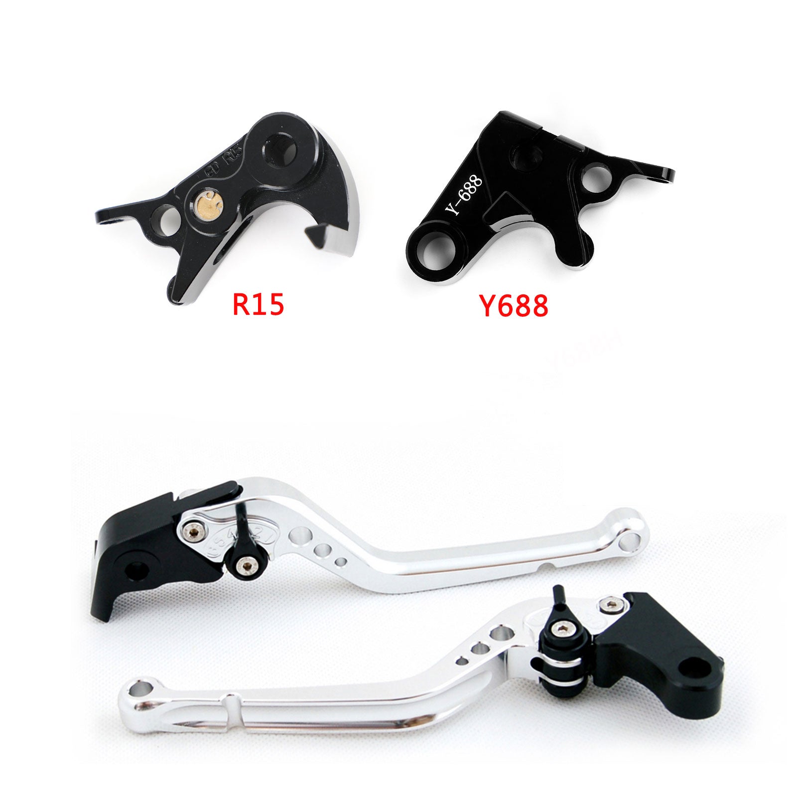 Lång kopplingsbromsspak passar för Yamaha YZF R1/R1M/R1S 2015-2021 YZF R6 2017-2020 Generic