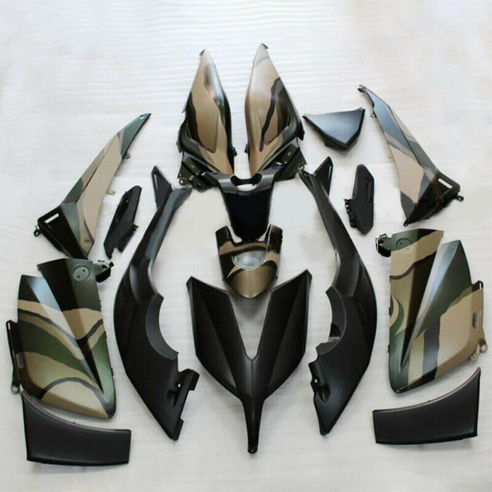 Amotopart 2015-2016 Yamaha T-Max TMAX530 Fairing Matte Khaki& Black Kit