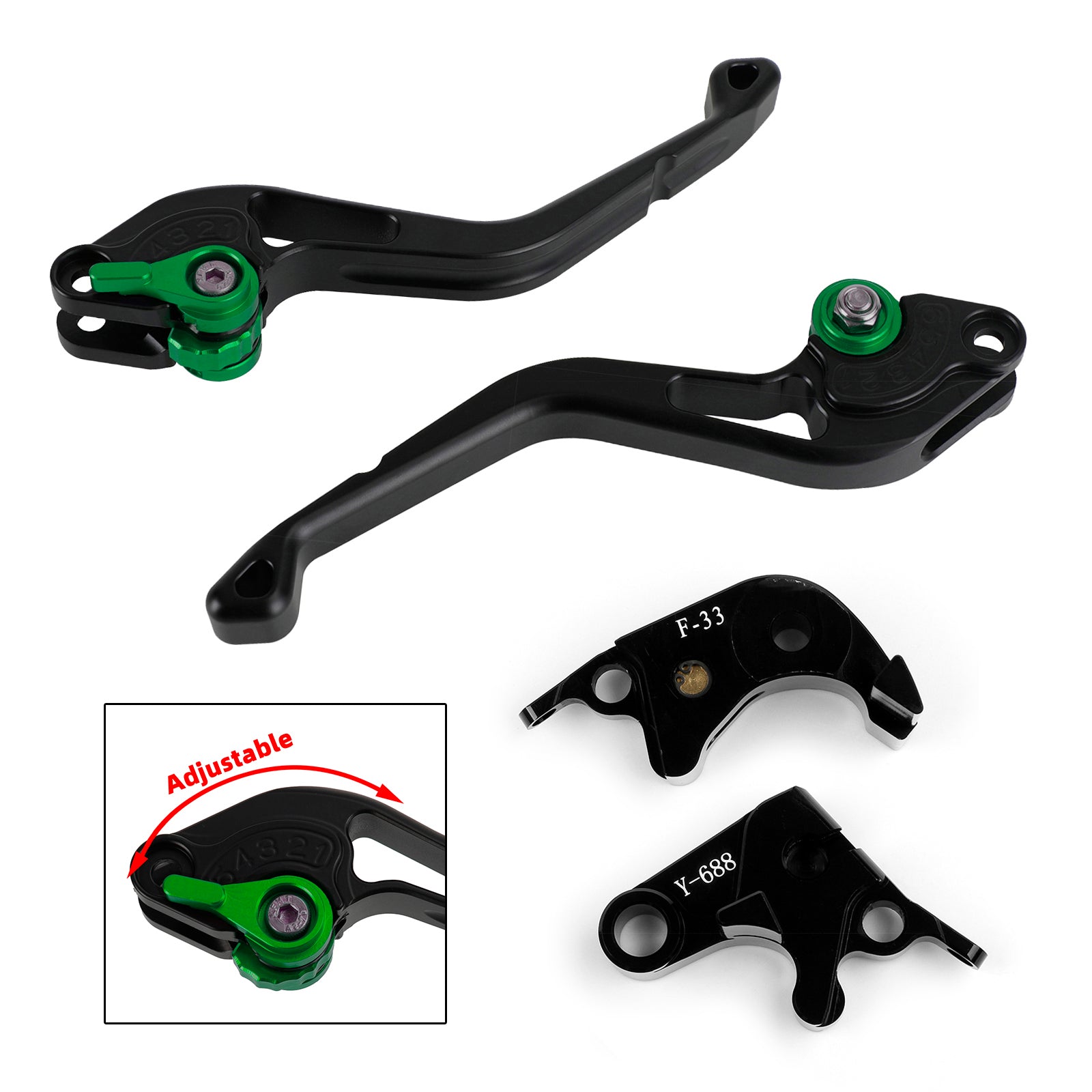 Ny kort koblingsbremsehåndtag Fit til Honda CBR600RR 07-17 CBR1000RR 08-16