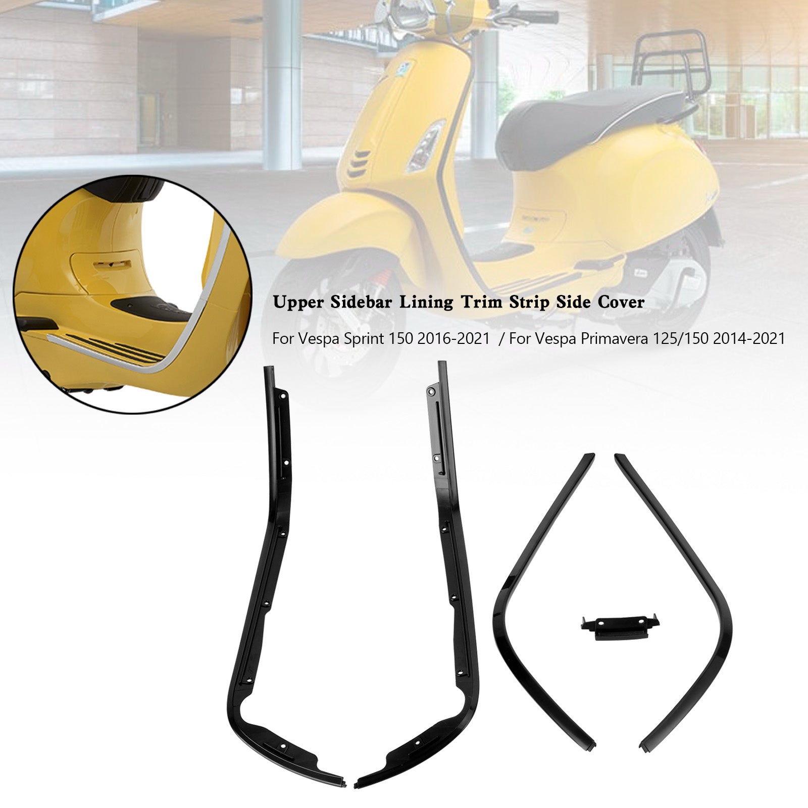 Cubierta lateral de la tira embellecedora del forro de la barra lateral superior para Sprint 150 Primavera 125 150
