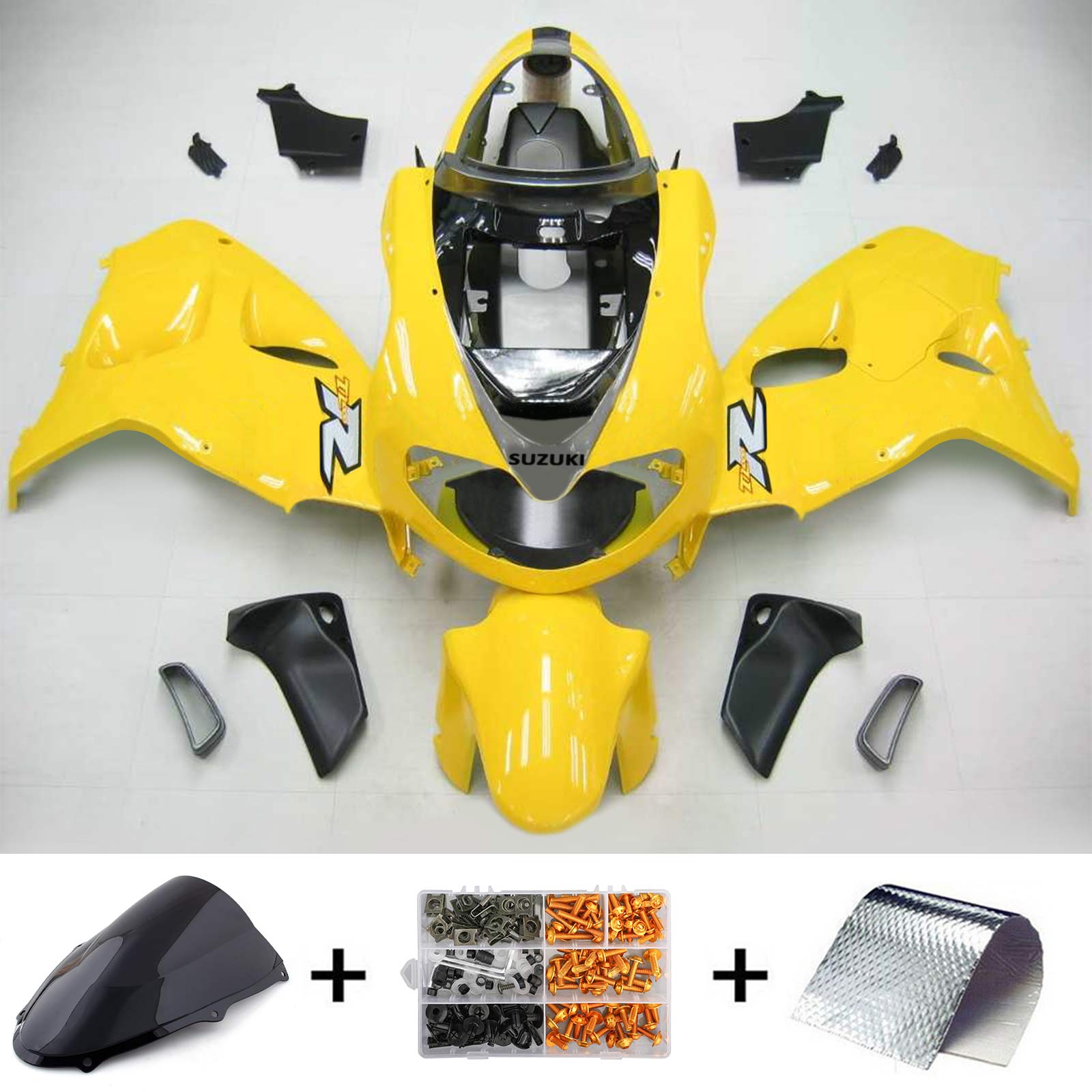 Amotopart 1998-2003 Suzuki TL1000R Fairing Yellow&Black Style3 Kit