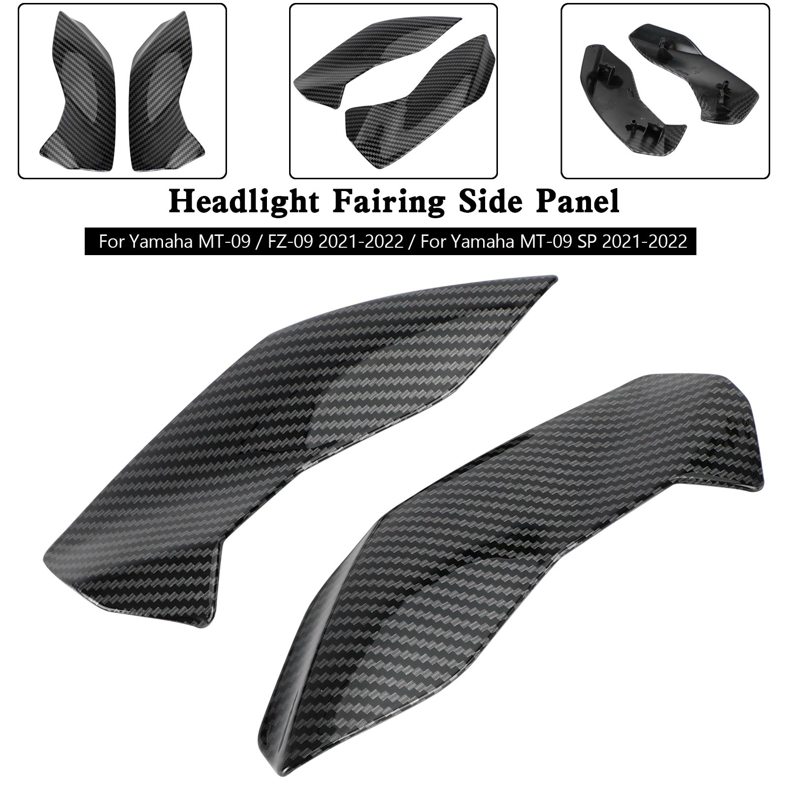 ヘッドライトフェアリングサイドパネルヤマハ MT-09 FZ09 MT-09 SP 2021-2022