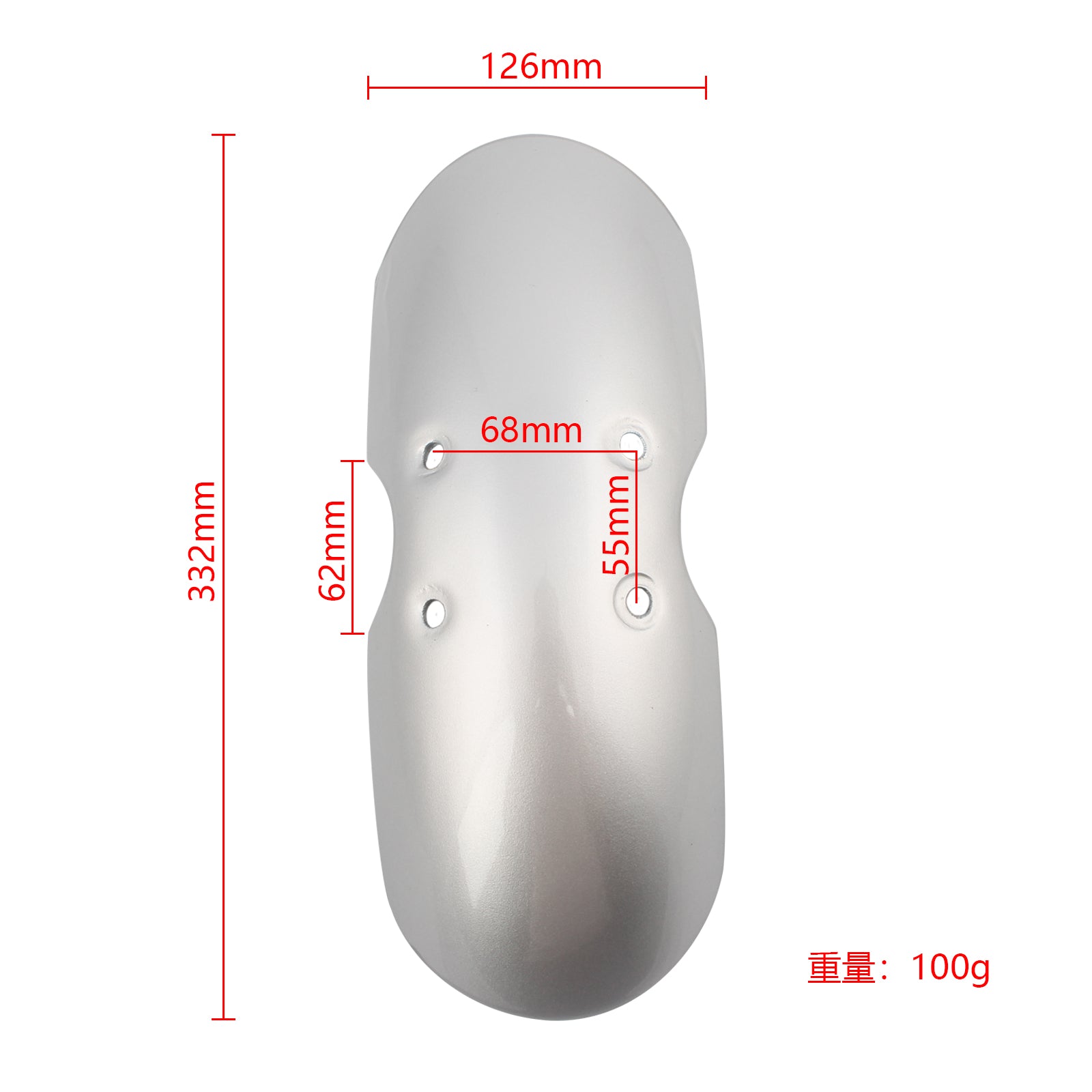 Guardabarros delantero para Bonneville T100 Scrambler Thruxton 2001-2016 genérico
