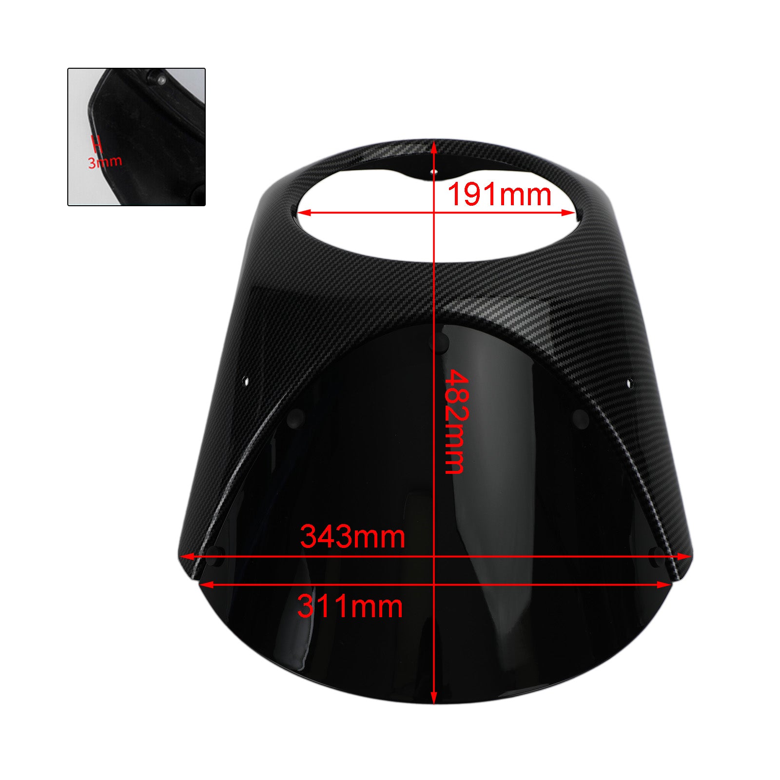 Forlygte forrude-fairing forrude til Honda CB1000R CB650R 2019-2021 C