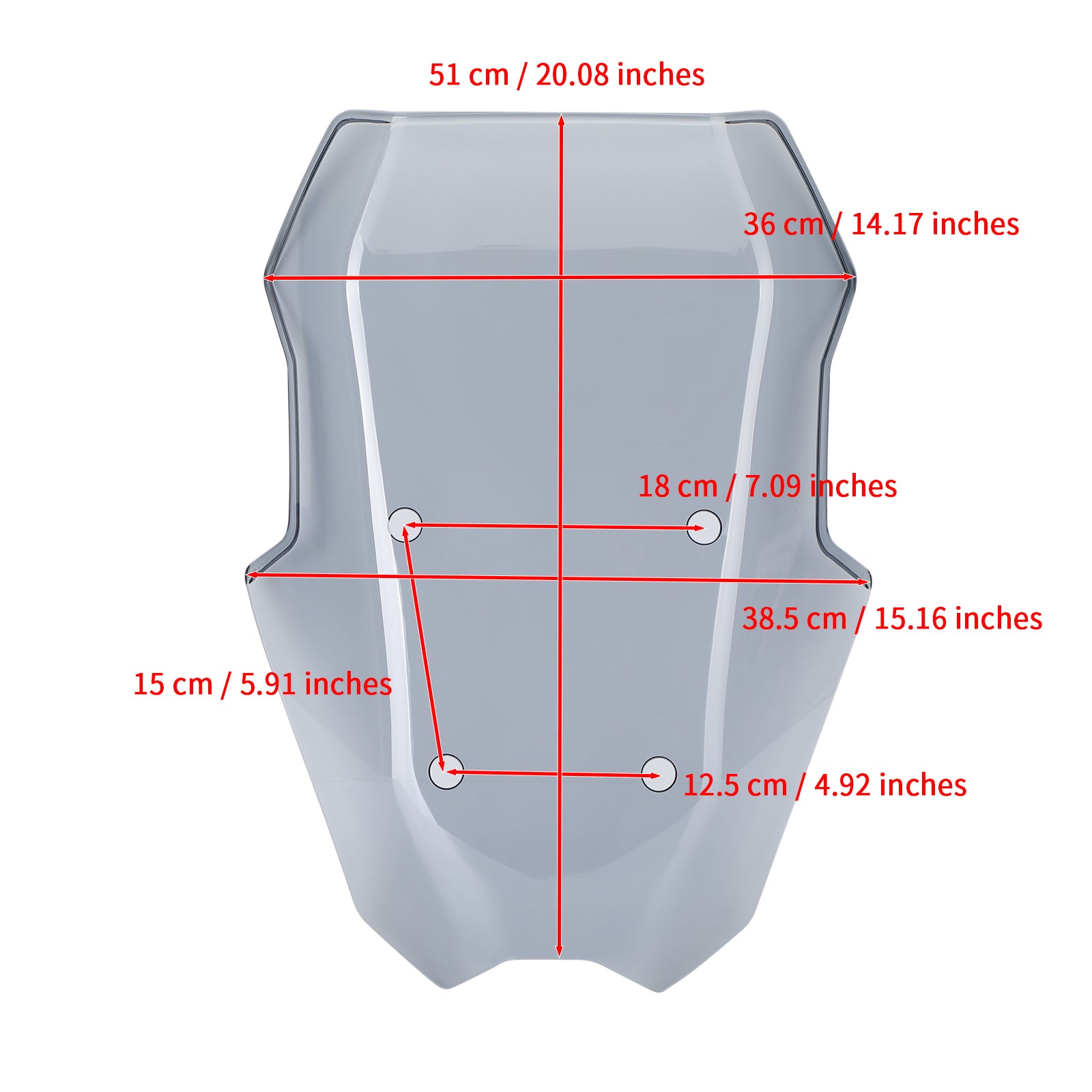Parabrezza per moto in plastica ABS adatto per BMW C400X 2018-2021 generico