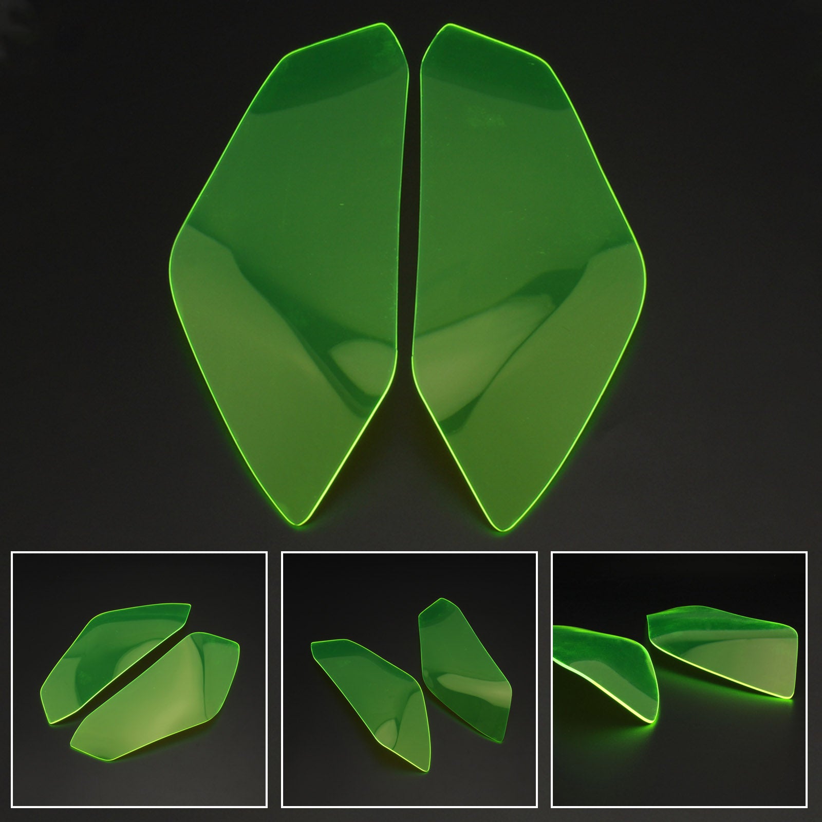 Cubierta de protección de lente de faro delantero compatible con Honda Cbr1000Rr 2017-2020, cuerpo y marco ahumados