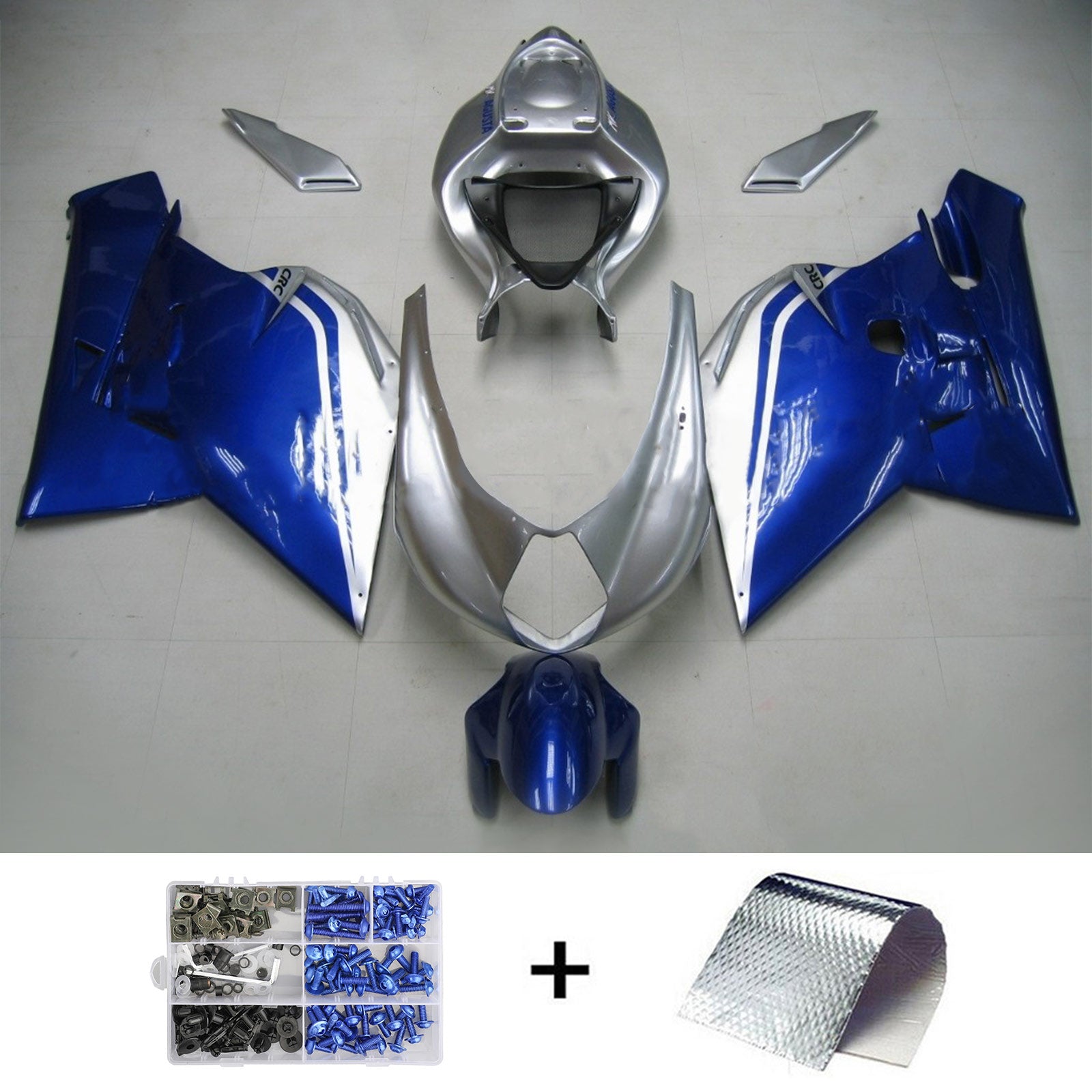 Amotopart MV Agusta 2005-2007 F4 Blue Sliver Fairing Kit