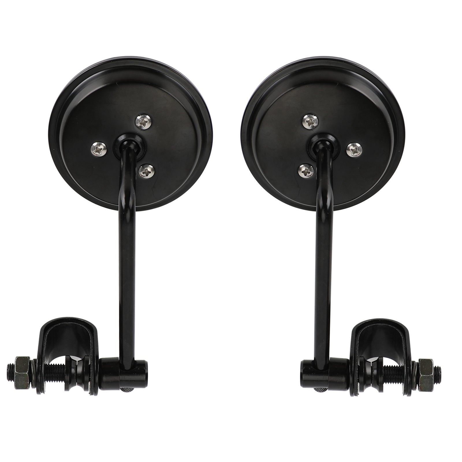 Cafe Racer Chopper Bobber PAIR Old style Clamp on Mirror 3" Kulatá zrcadla