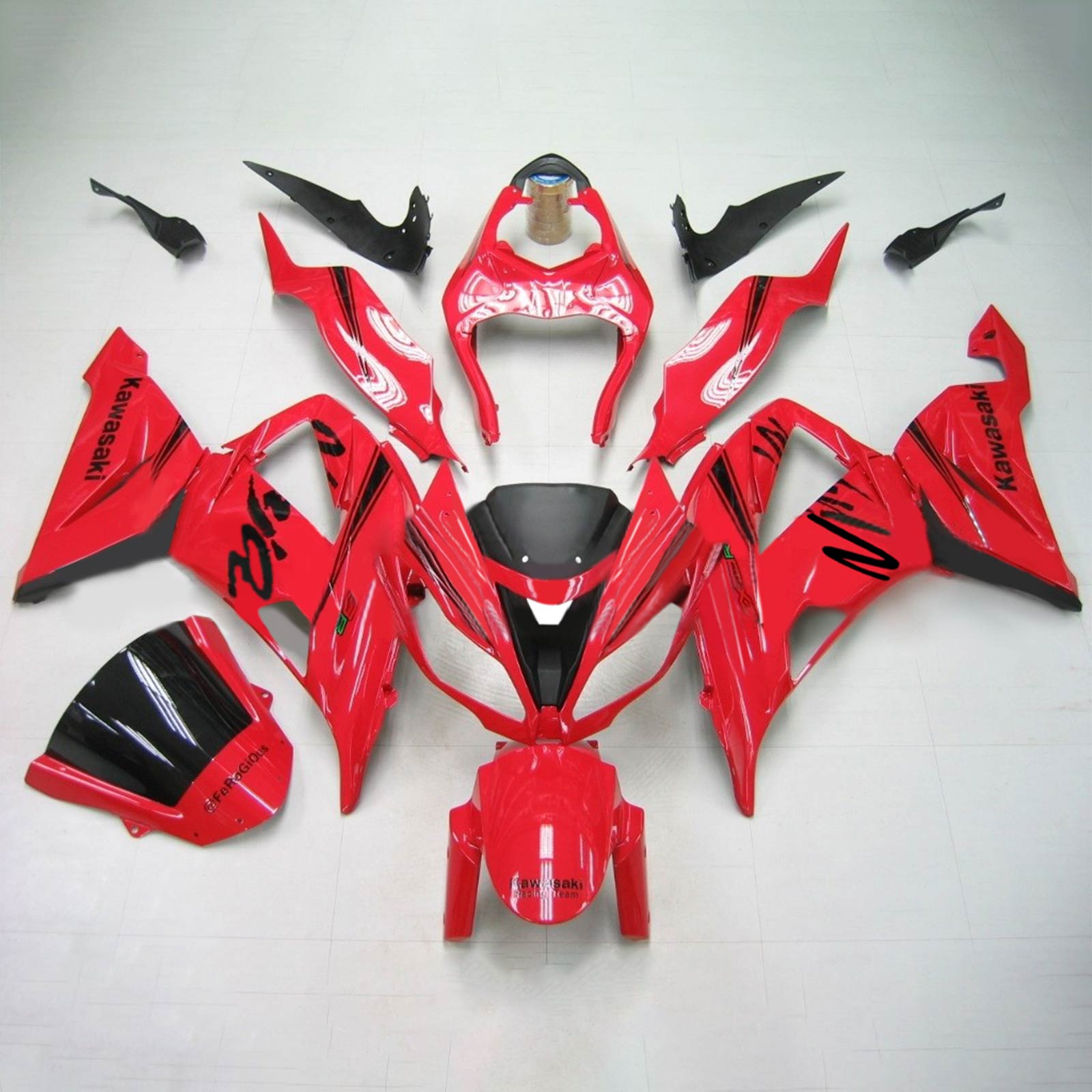 Amotopart Kawasaki 2013-2018 ZX6R 636 Red Fairing Kit