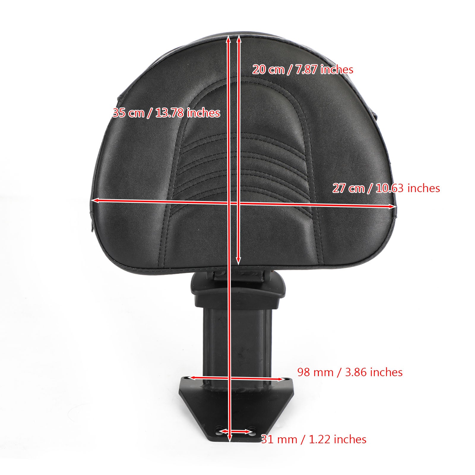 Svart förarens ryggstöd för Honda Goldwing 1800 GL1800 2018-2020 Generic