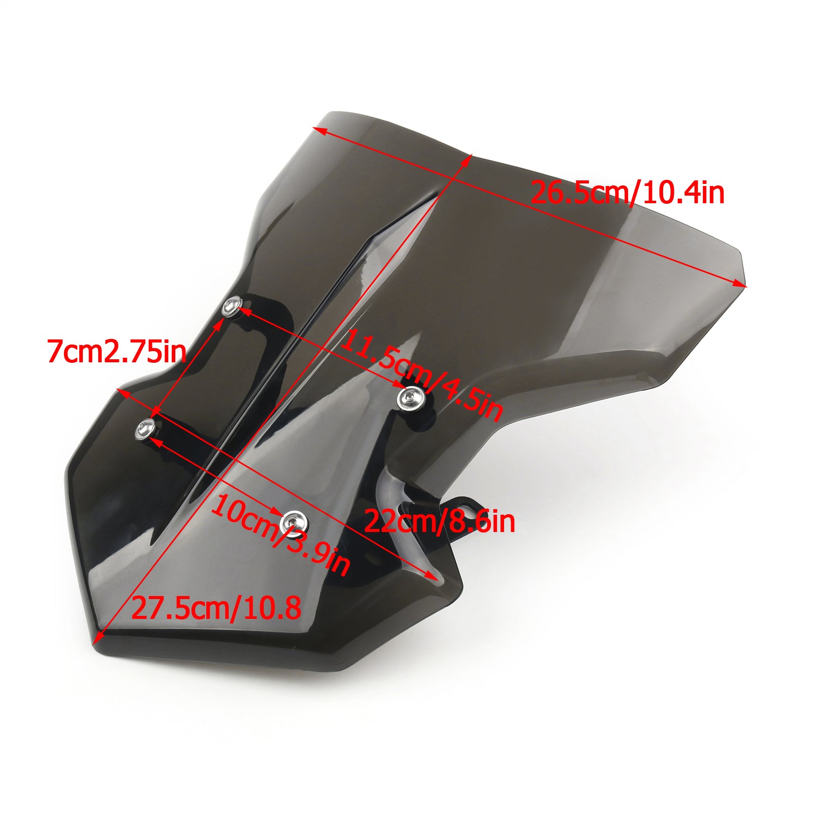 ABS Motorfiets voorruitenscherm met beugel voor Yamaha MT-09 2017