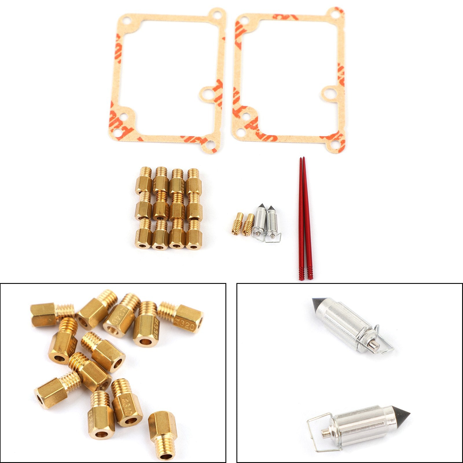 4x Motorcykelförgasare Carb Rebuild Repair Kit Fit för Yamaha Banshee YFZ350