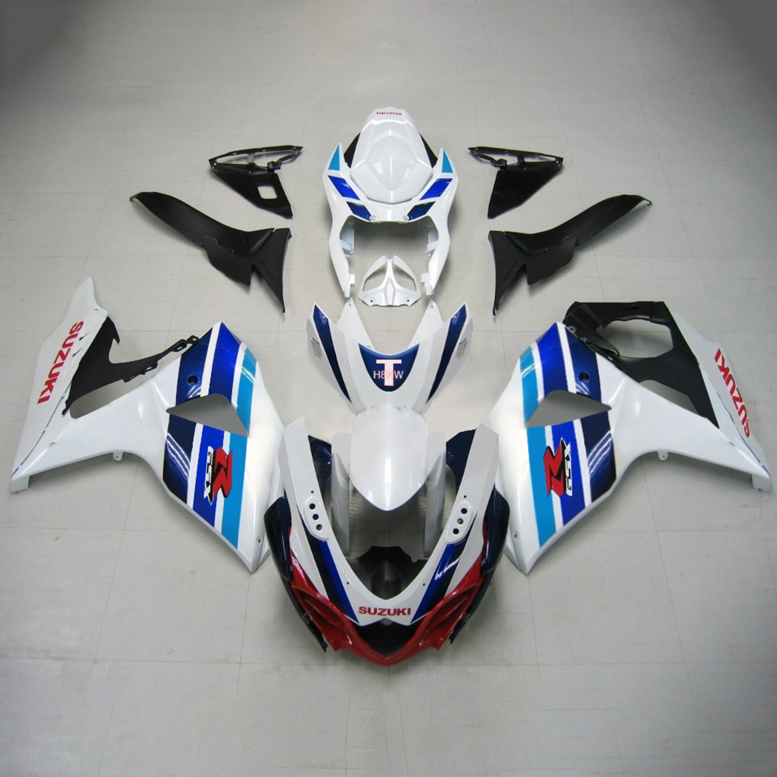 Amotopart 2009-2016 Suzuki GSXR1000 Fairing Gradient Blue Kit