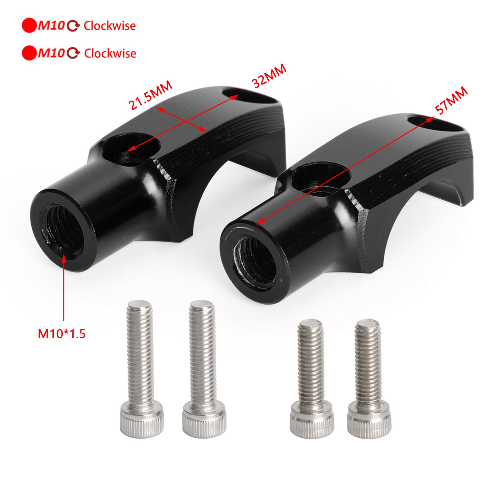 Hoofdcilinderklem met 10 mm spiegelbevestiging voor BMW r negen t / scrambler 2014-2021 generieke