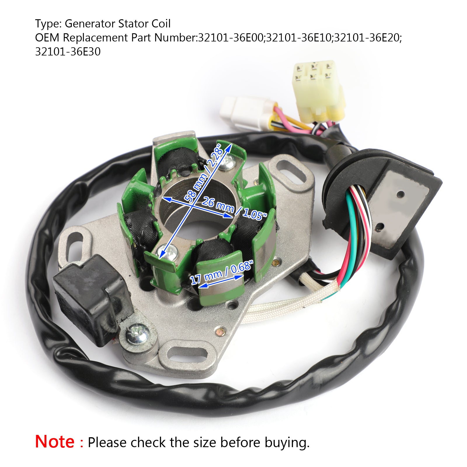 Stator für Suzuki RM 125 RM125 1998 1999 2000 32101-36E10 32101-36E20 36E30