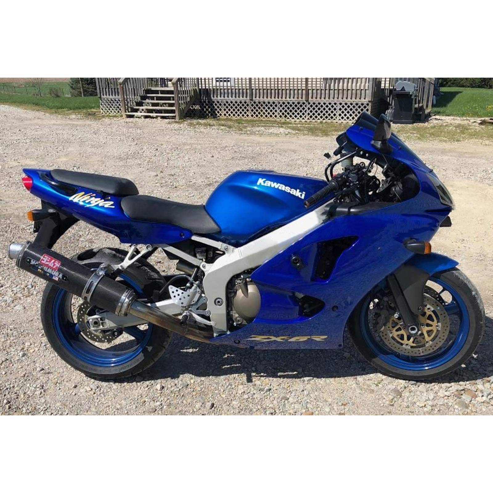 Amotopart Kawasaki 2000-2002 Zx6R 636/ZZR600 2005-2008 Fairing Bright Blue Kit