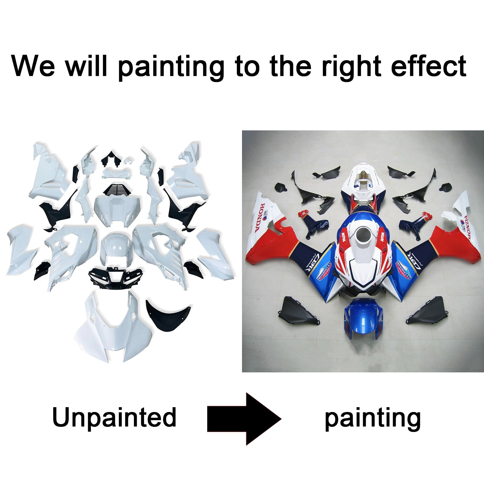 Amotopart Honda CBR1000RR-R 2020-2022 Blue&Red Style4 Fairing Kit