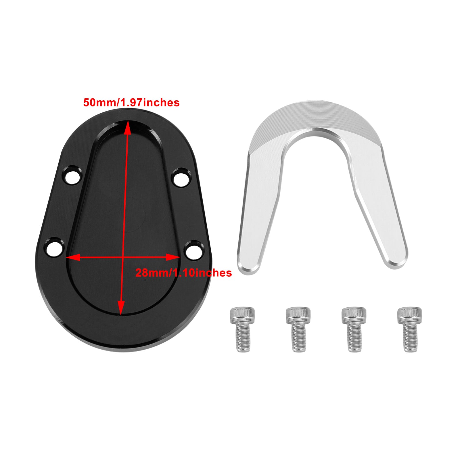 13-20 Vespa Sprint dan Primavera 150 Pata de cabra Almohadilla de extensión de caballete lateral