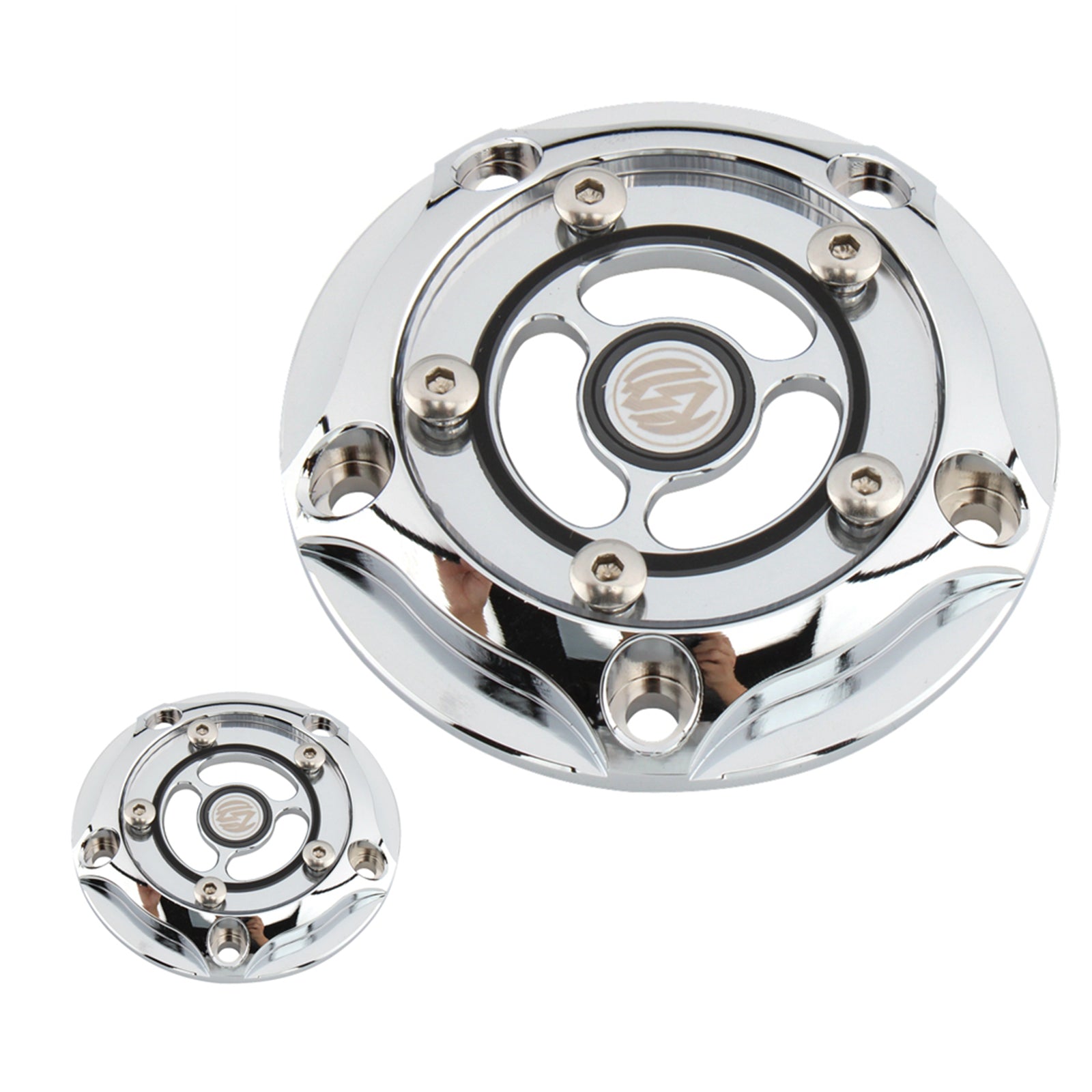 Caminhamento de protetor da tampa do motor do estator lateral para a estrada King Fat Glide 1584 Chrome Generic