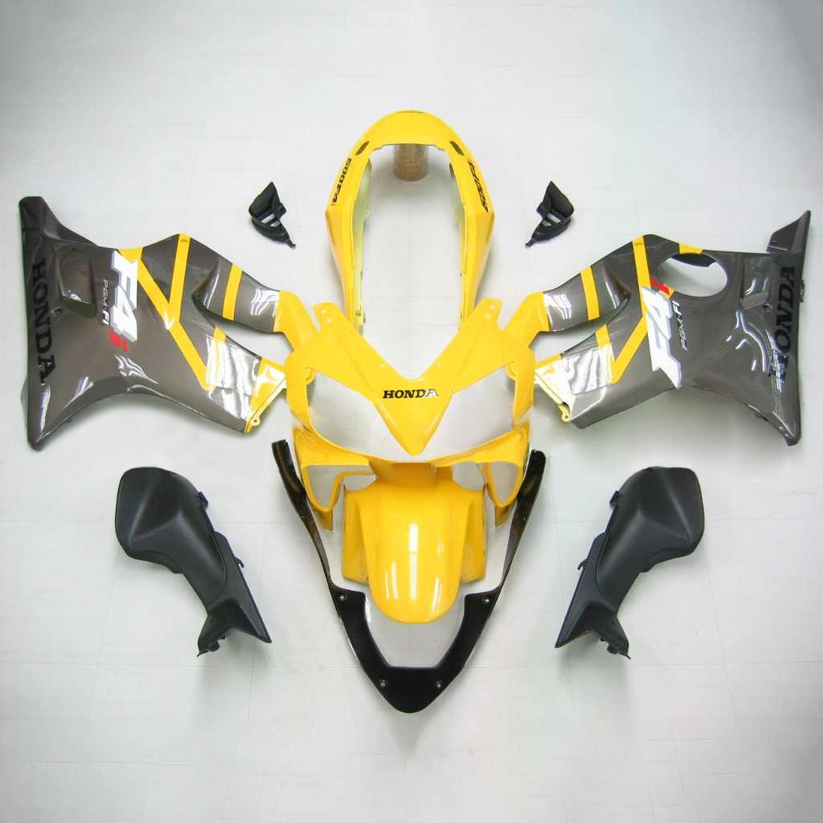 Amotopart Honda CBR600 F4i 2004-2007 Yellow&Grey Fairing Kit