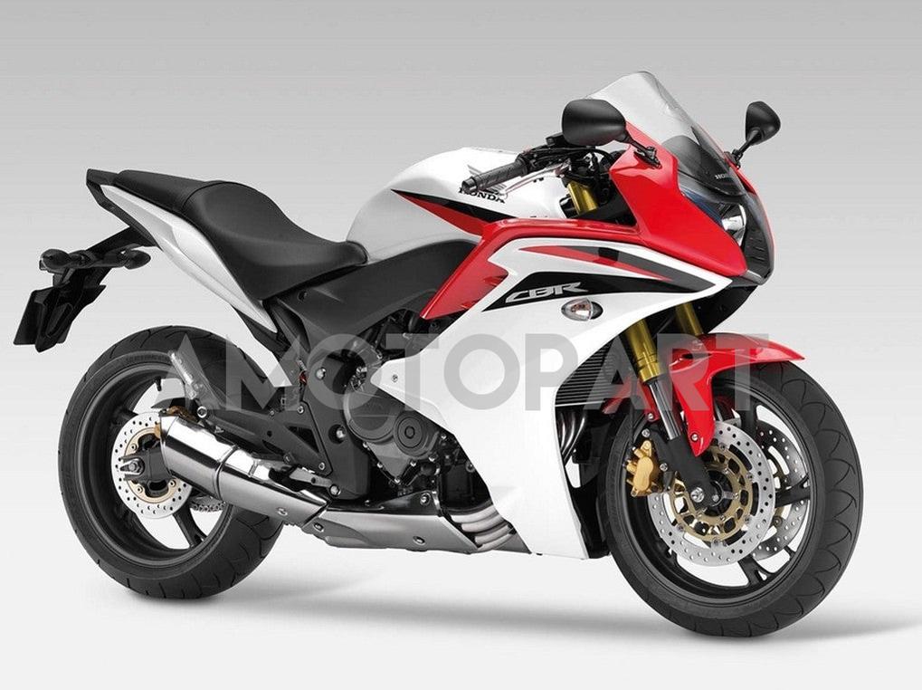 Amotopart 2011-2013 Honda CBR600F Fairing White&Red Kit
