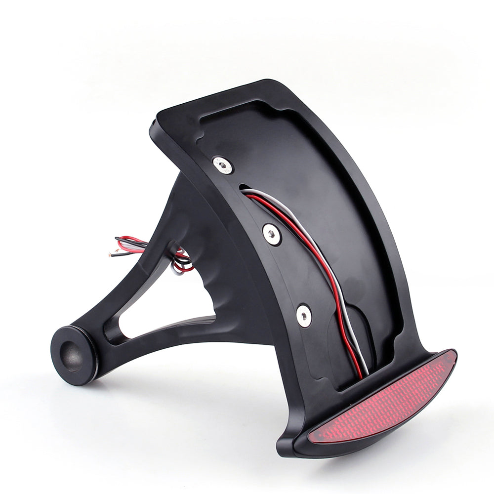 Univerzální boční náprava Mount Black Billet poznávací značka držák Taillight LED fit harley blk generic