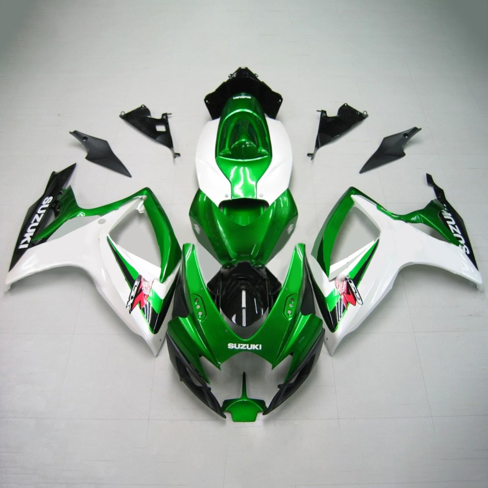 Amotopart 2006-2007 Suzuki GSXR 600/750 Matte Green&White Fairing Kit