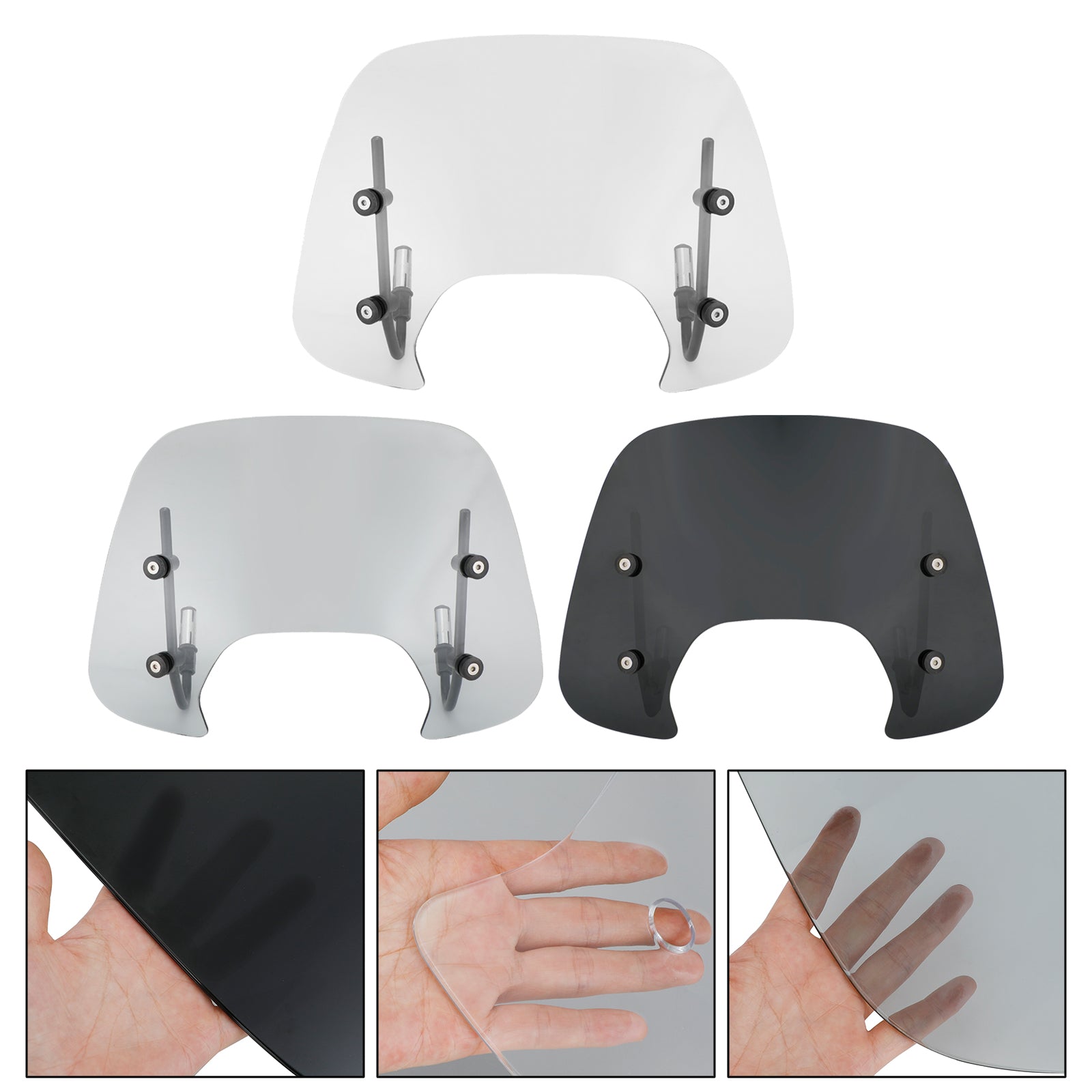 ABS motorcykel forrude forrude pasform til Vespa Sprint 150 2016-2021 generisk