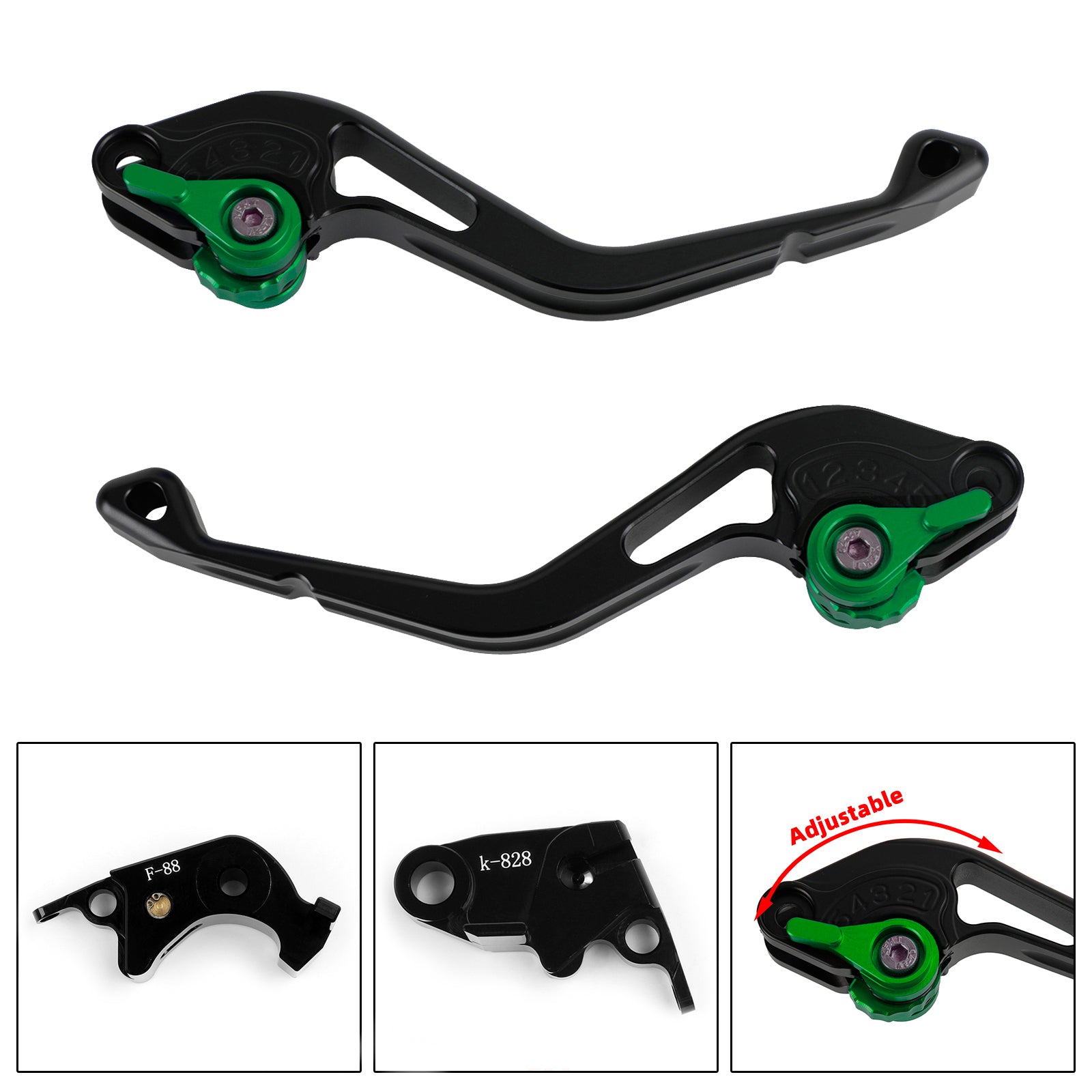 Nouveau levier de frein à embrayage court ajustement pour Kawasaki Z750R Z1000 ZX10R ZX6R/636