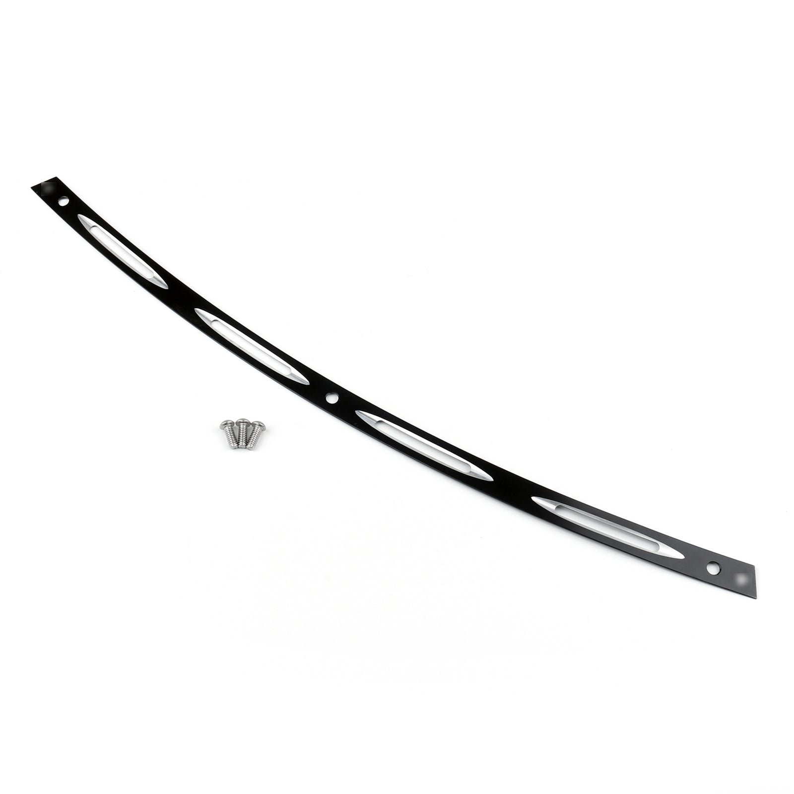 Svart CNC Cutndshield Trim för 1996-2013 Touring Electra Glide Flht Flhx