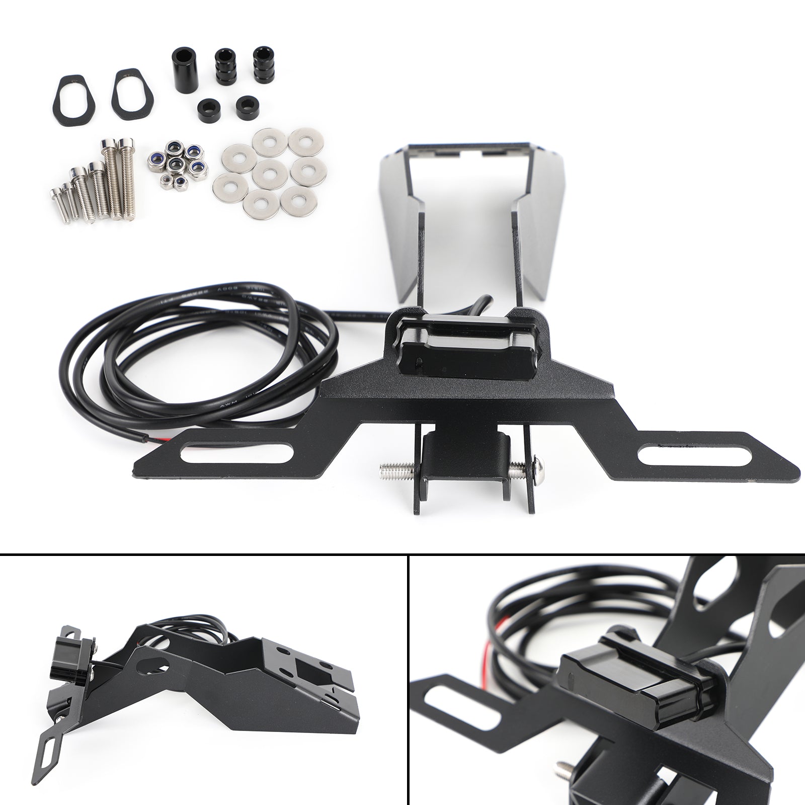 Licensplade Holder Frame Bracket Fit til Honda CBR250RR 2017-2020 Generisk