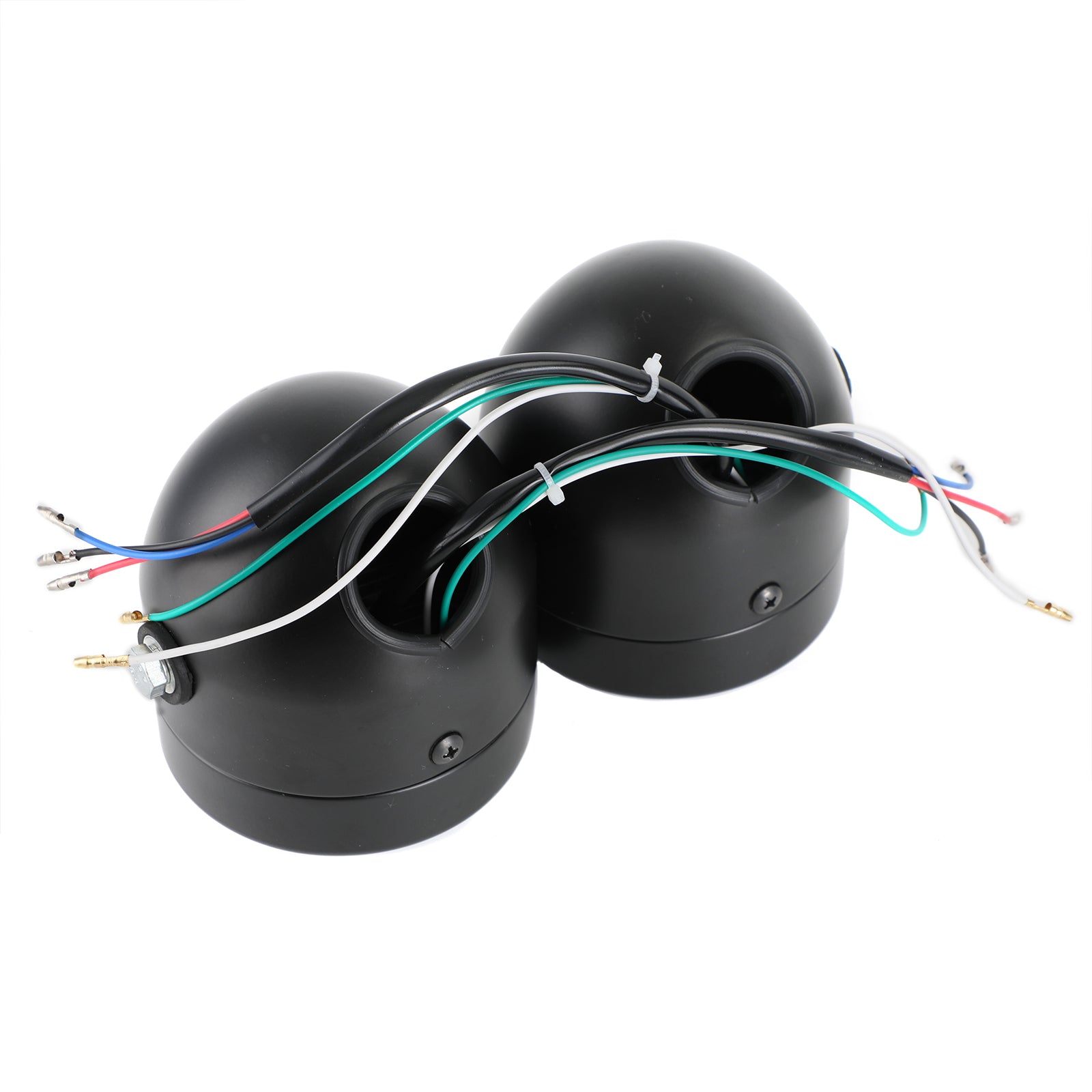 Black Twin Headlight Motocykl Double Dual Lamp Street Fighter Univerzální Motocykl Twin Headlight Double DRL Light pro Harley Chopper Bobber Cafe Racer 4.33" Twin Dual LED světlomet Univerzální Chopper Bobber Cafe Racer Motocykl Generic