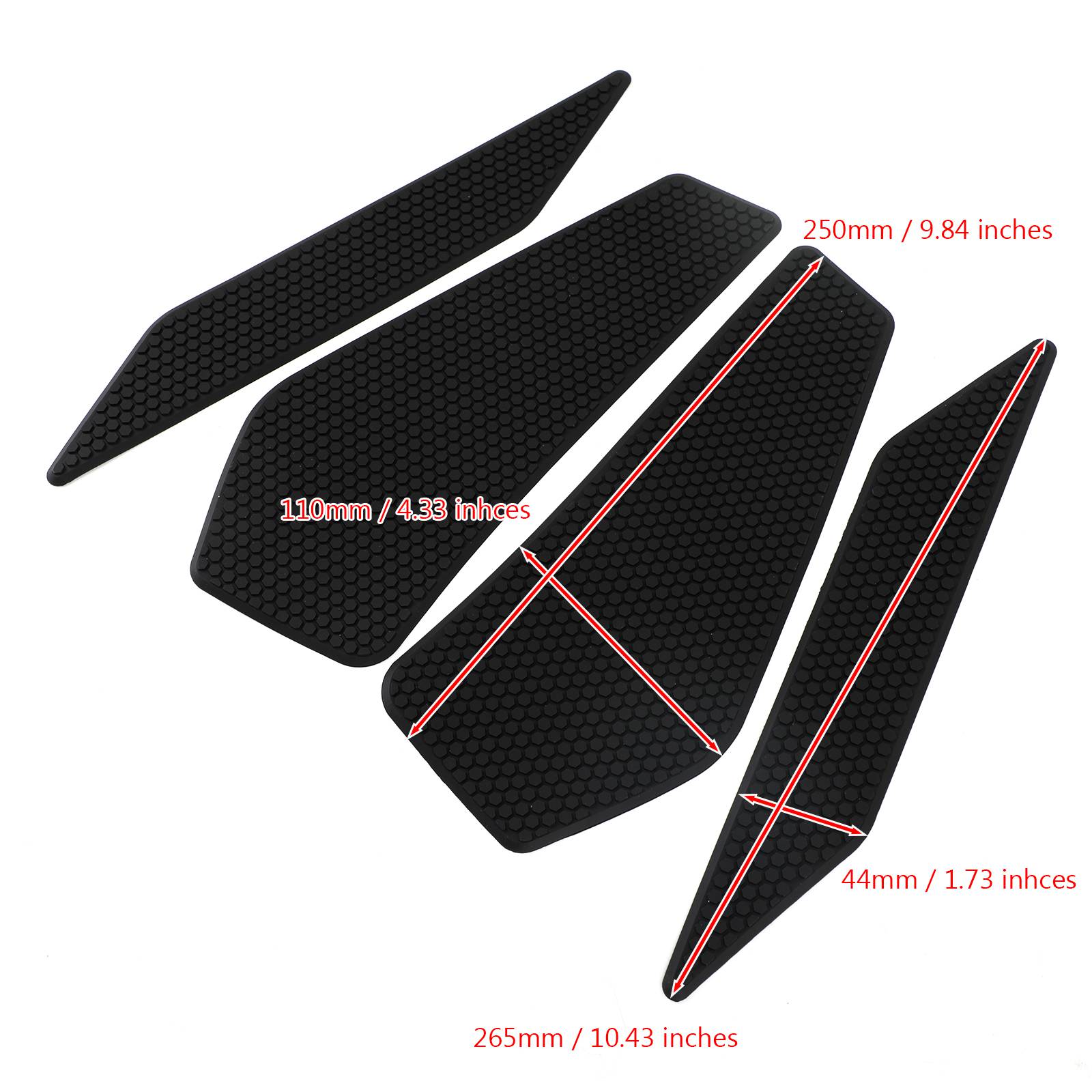 18-20 Kawasaki Ninja 400 Tank Pad Traction Grip Protector 4-Piece Kit