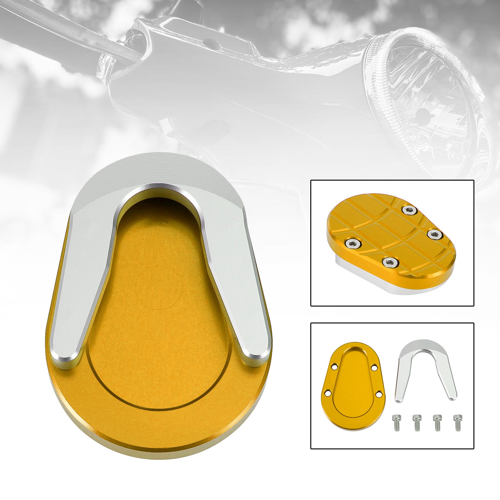 13-20 Vespa Sprint dan Primavera 150 Pata de cabra Almohadilla de extensión de caballete lateral