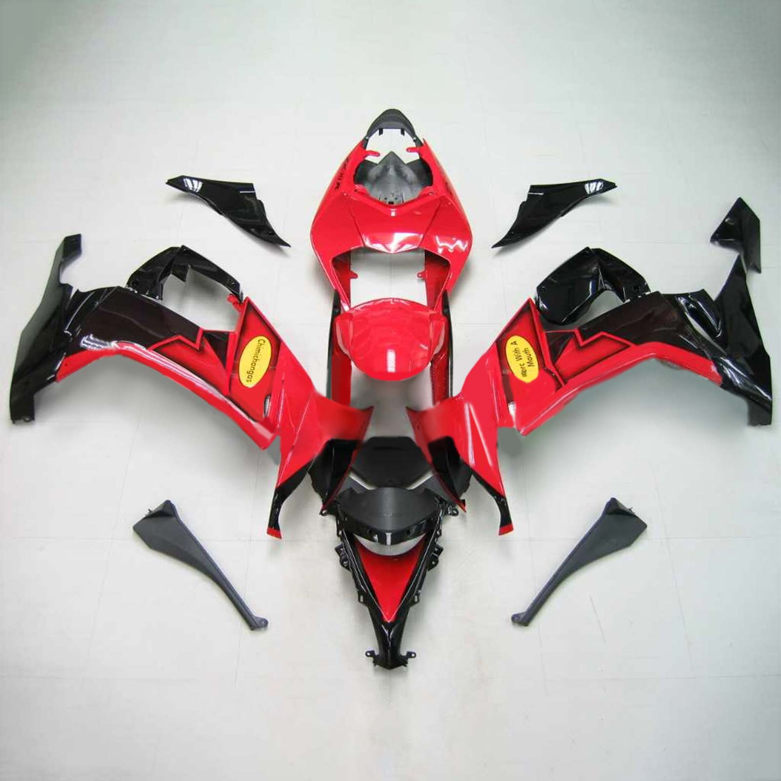 Sada kapotáže Amotopart Kawasaki ZX10R 2008-2010 červená černá