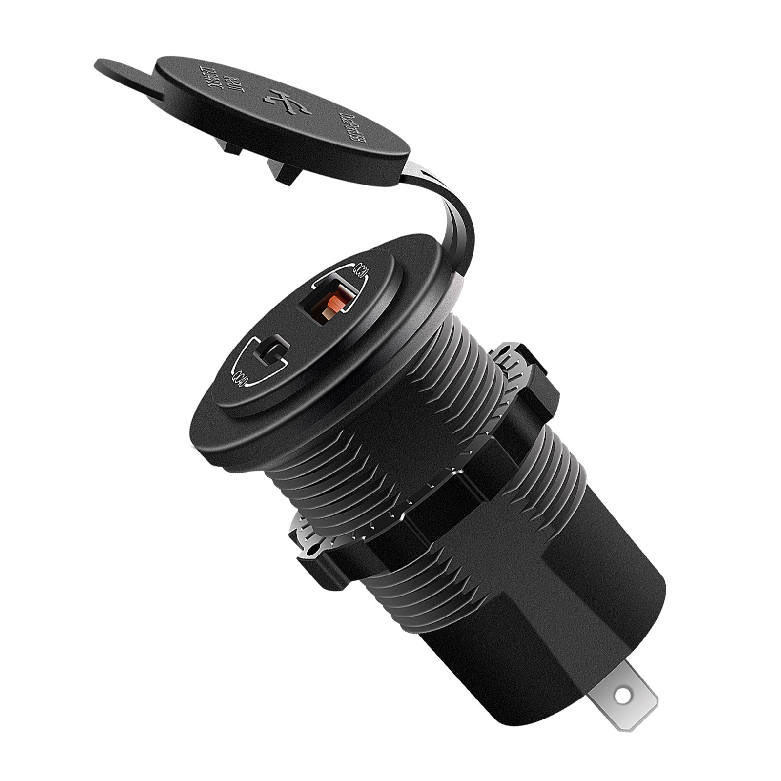 電話充電ブラケット 60 ワット Qc4.0 延長ブラケットオートバイバイク用ブラックジェネリック