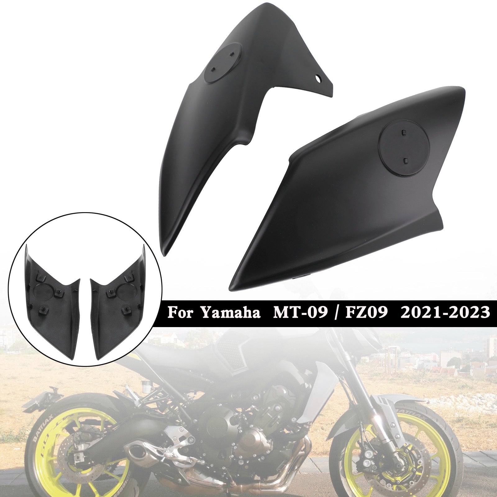 21-23 Yamaha MT-09 / FZ09 Cubiertas de entrada de aire Panel lateral del tanque Carenado