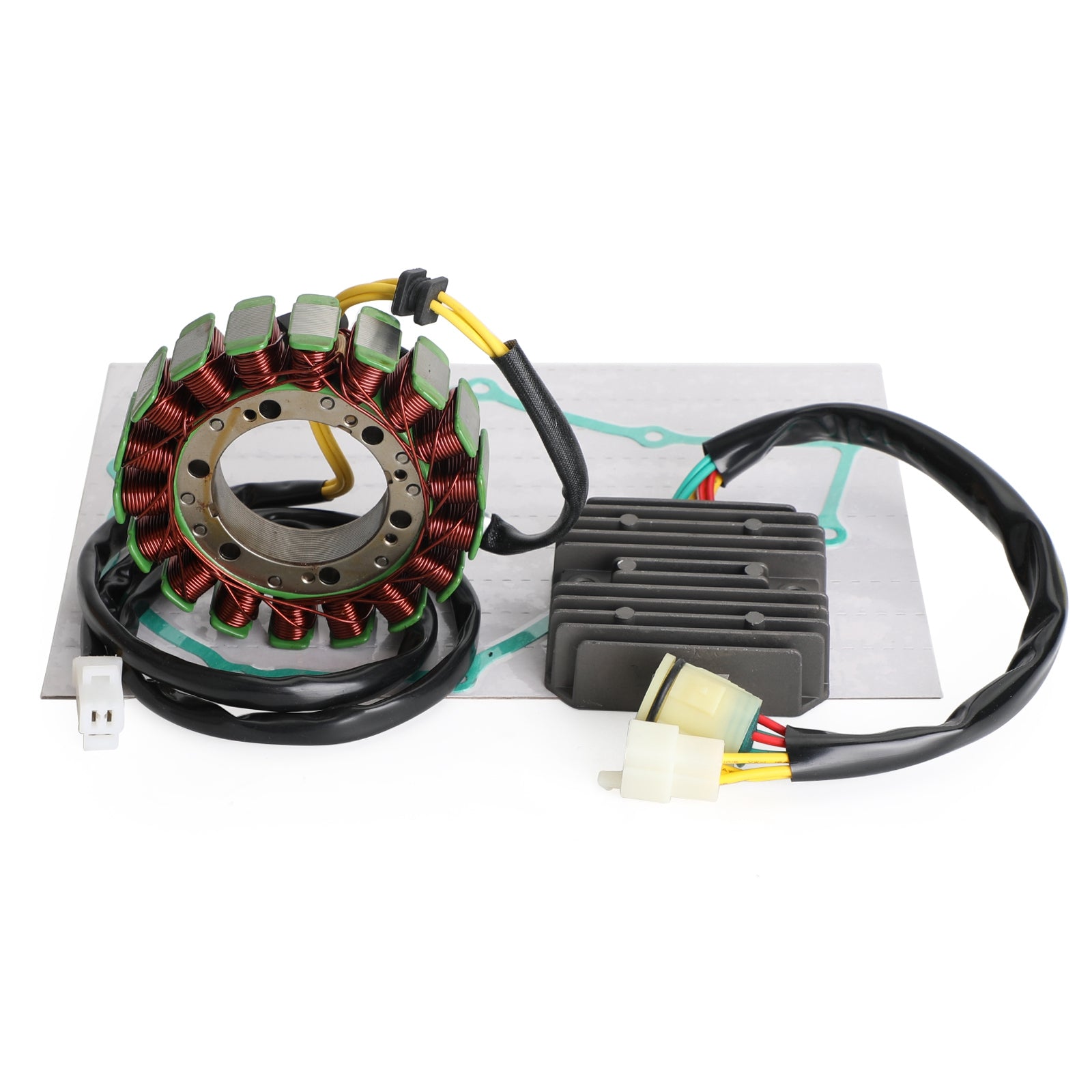 Magneto Stator+spännings likriktare+packning för Honda XRV750 Africa Twin 1993-2003 Generic