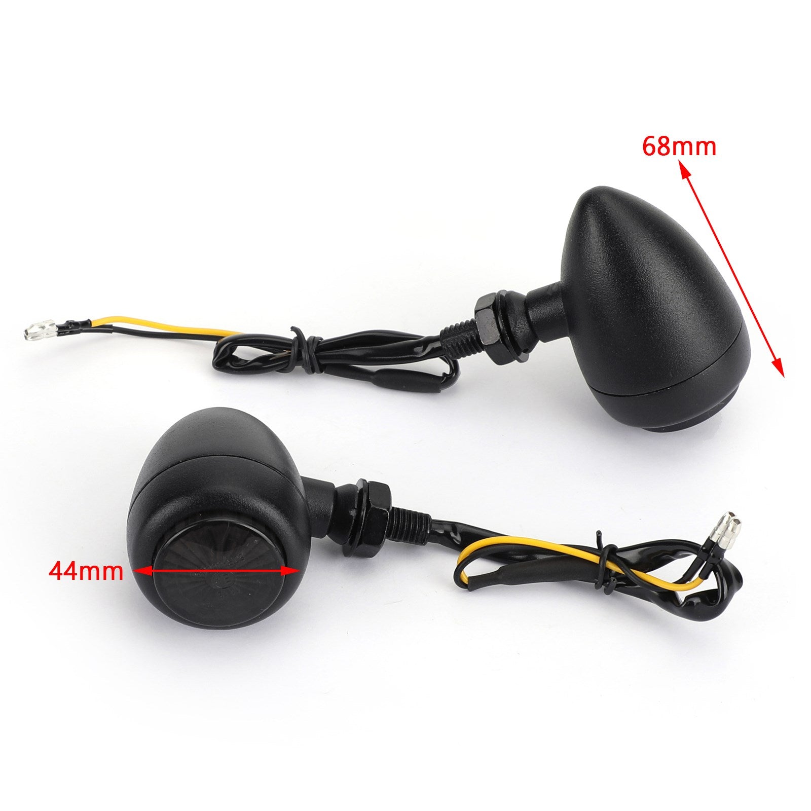 Turn Signals Indicadores Fit para Harley Chopper Cafe Racer Black