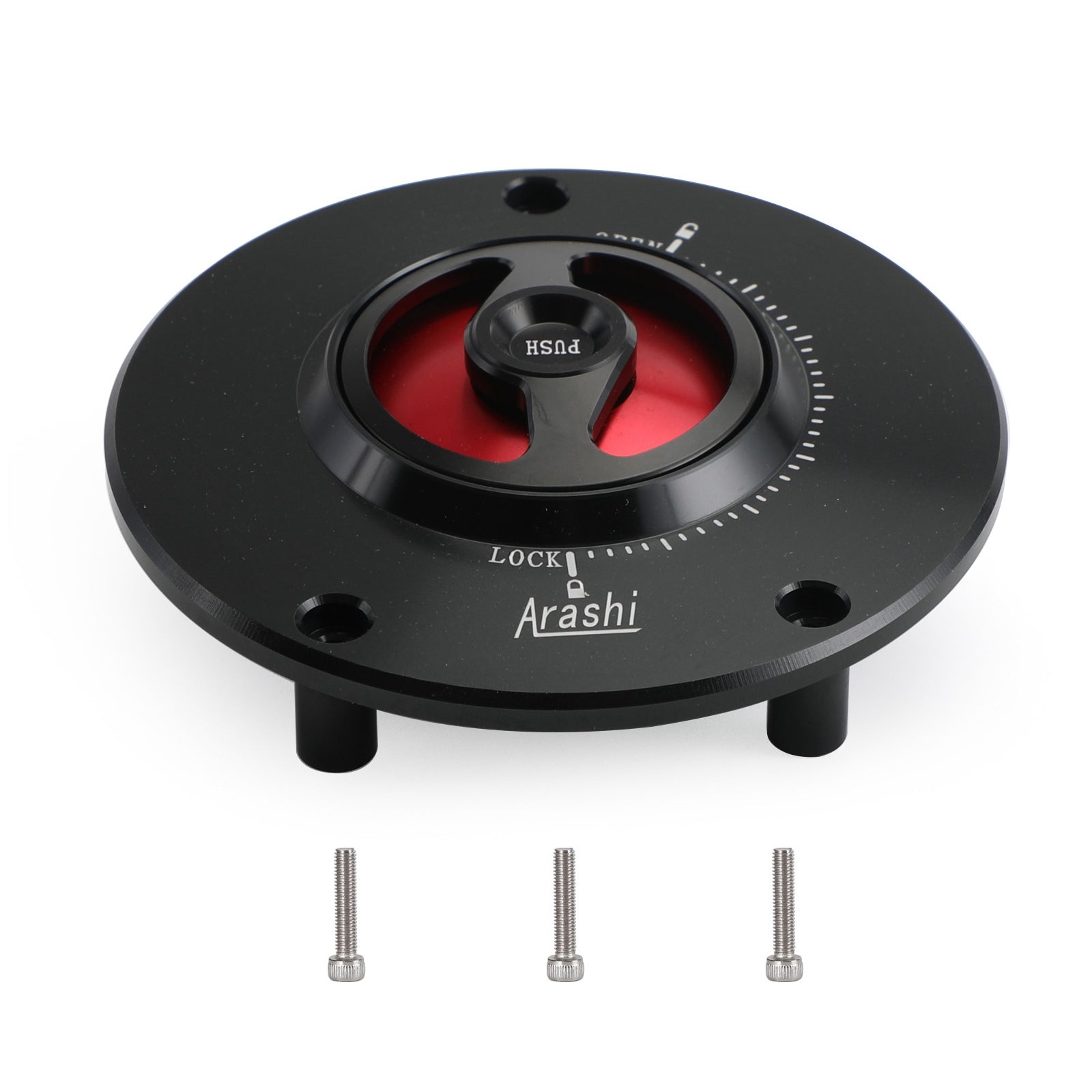 Todos los vehículos Honda de 15 mm y 3 puntos de montaje Tapa de combustible de empuje y giro de liberación rápida sin llave