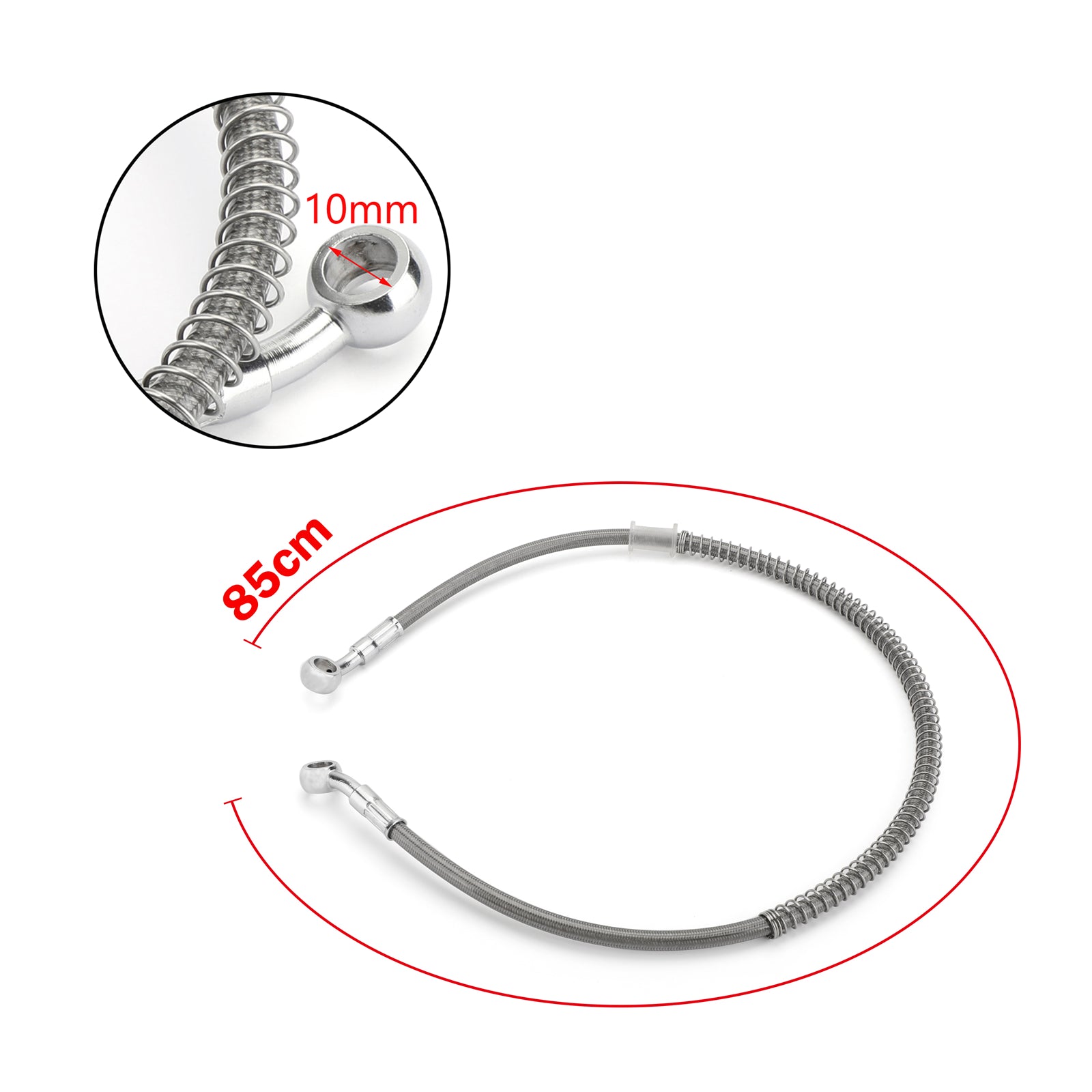 85cm/33inches Motorcycle Brake Oil Hose Line Banjo Fitting Swivel End
