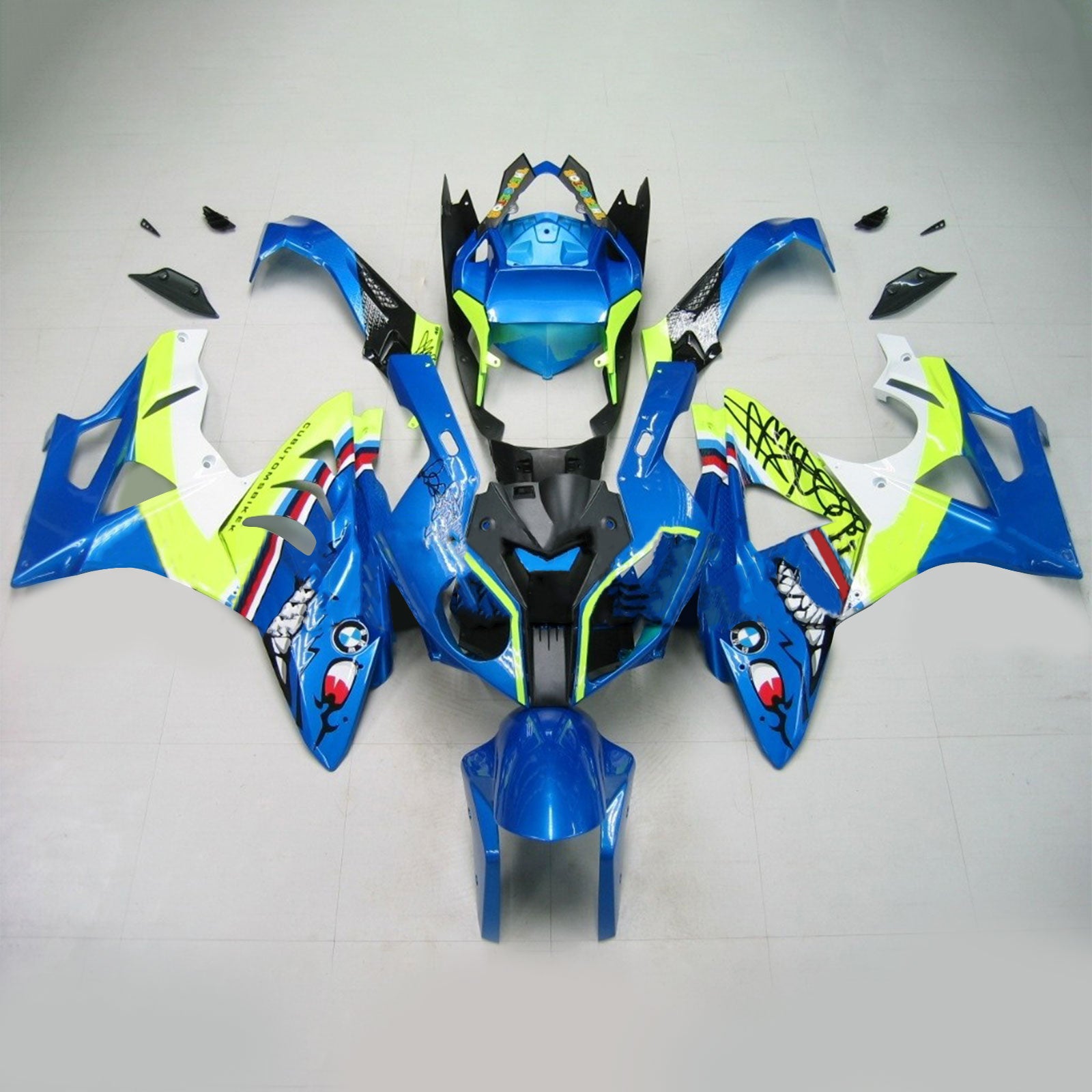 Amotopart 2009-2014 BMW S1000RR Modrá&YŽlutá kapotážní sada