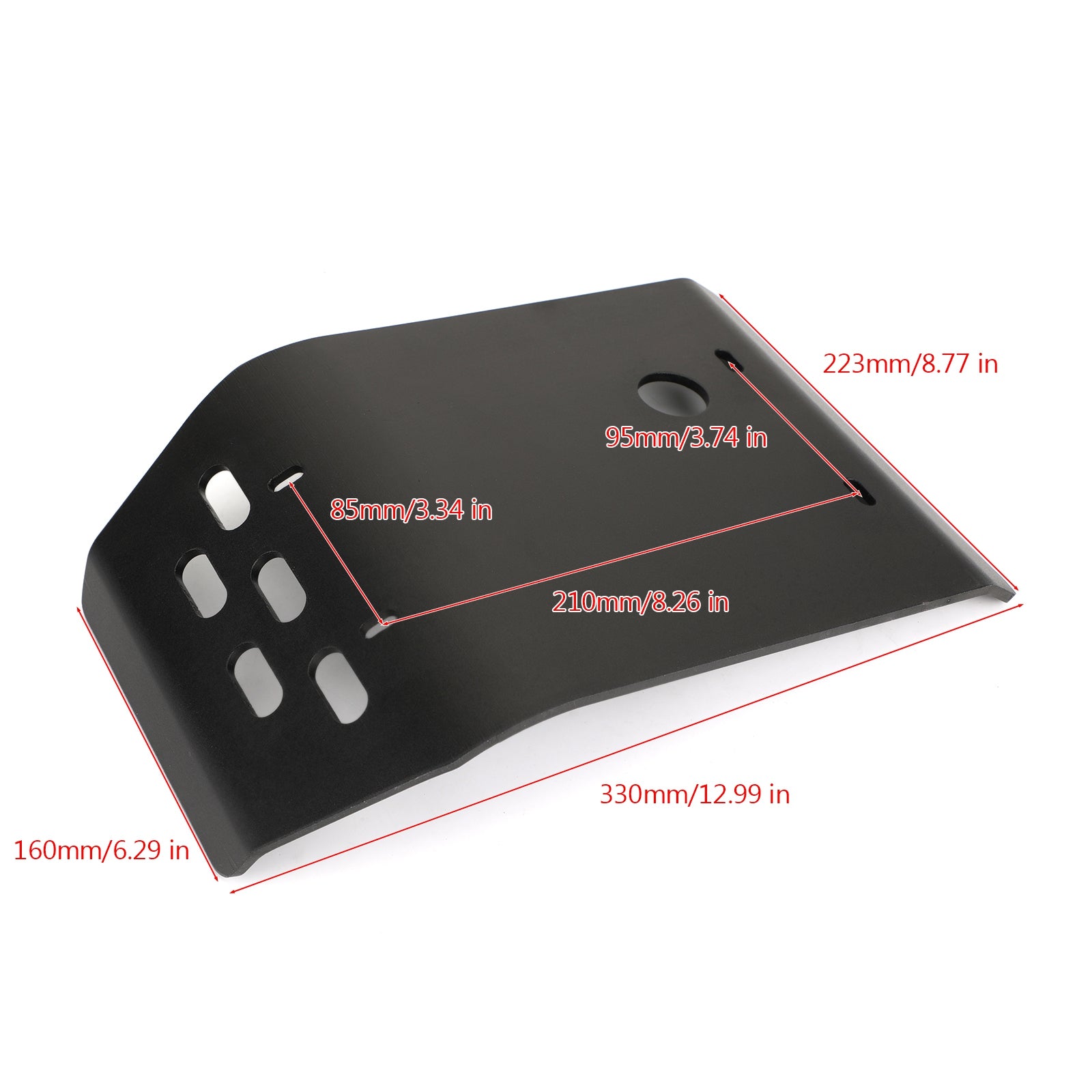 Ochrana motoru s černou smykovou deskou pro Yamaha XT250/X SEROW XG250 Tricker 04-13