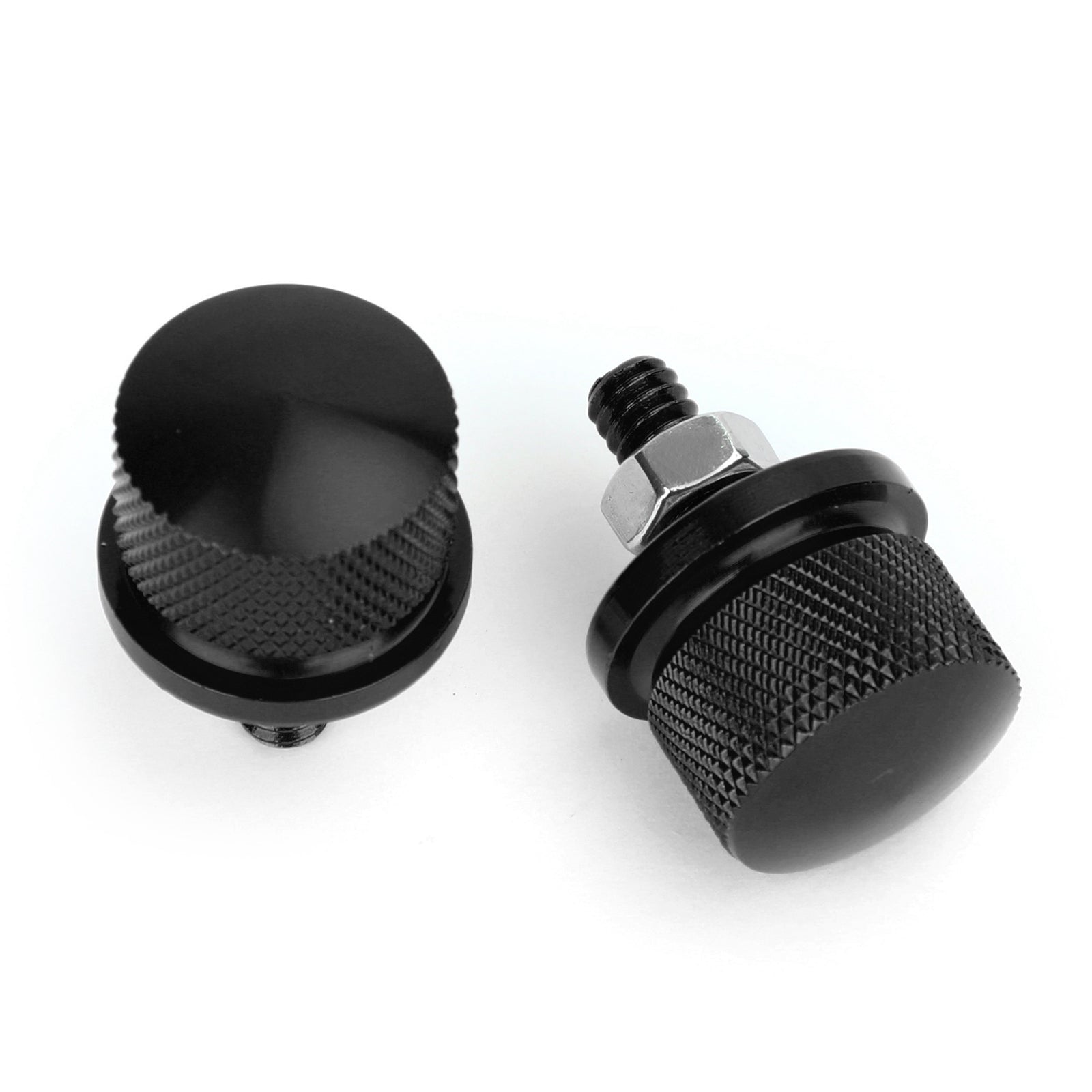 Billet aluminium räfflade sätesbult passar för Harley Softail Dyna Sportster Touring