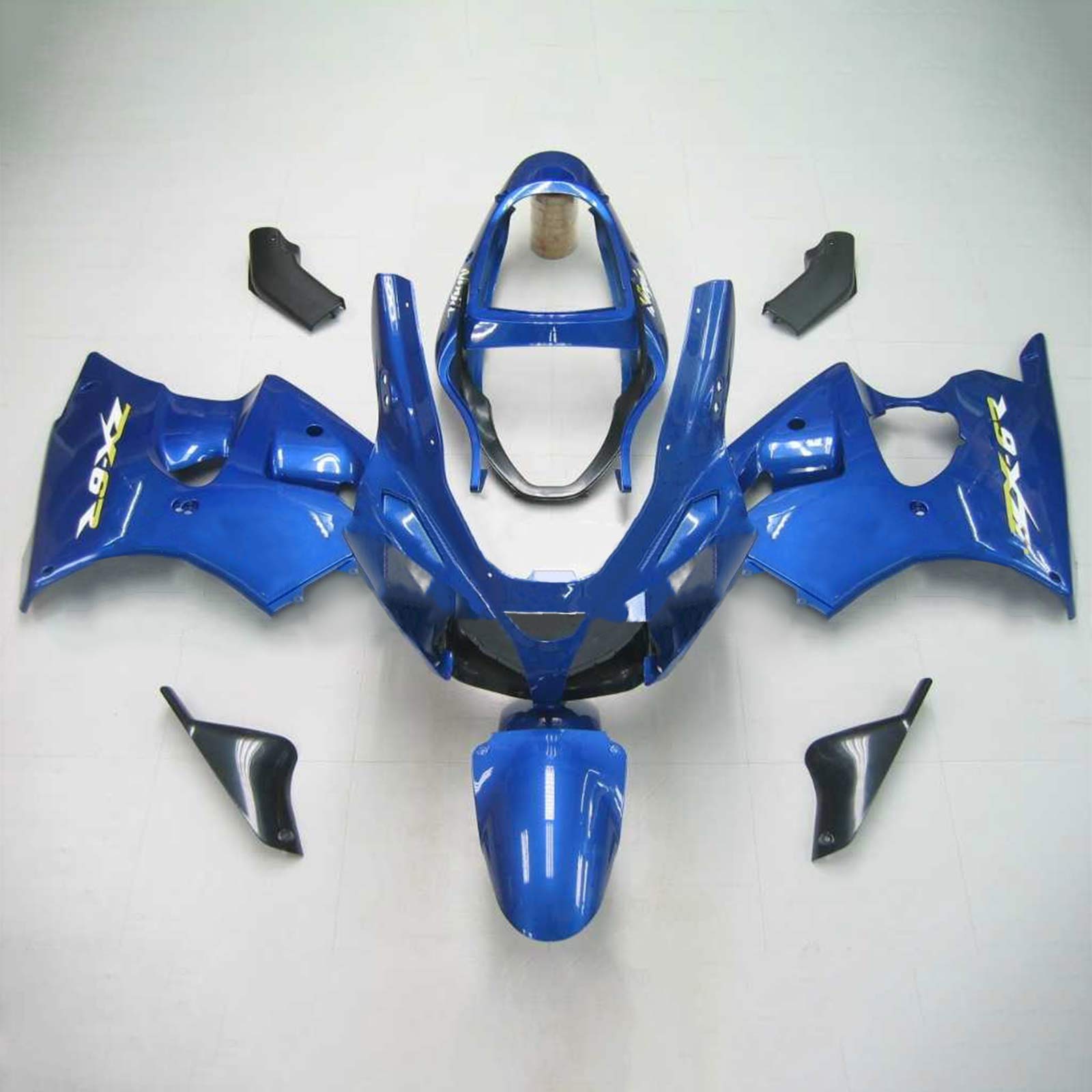 Amotopart Kawasaki 2000-2002 Zx6R 636/ZZR600 2005-2008 Fairing Bright Blue Kit