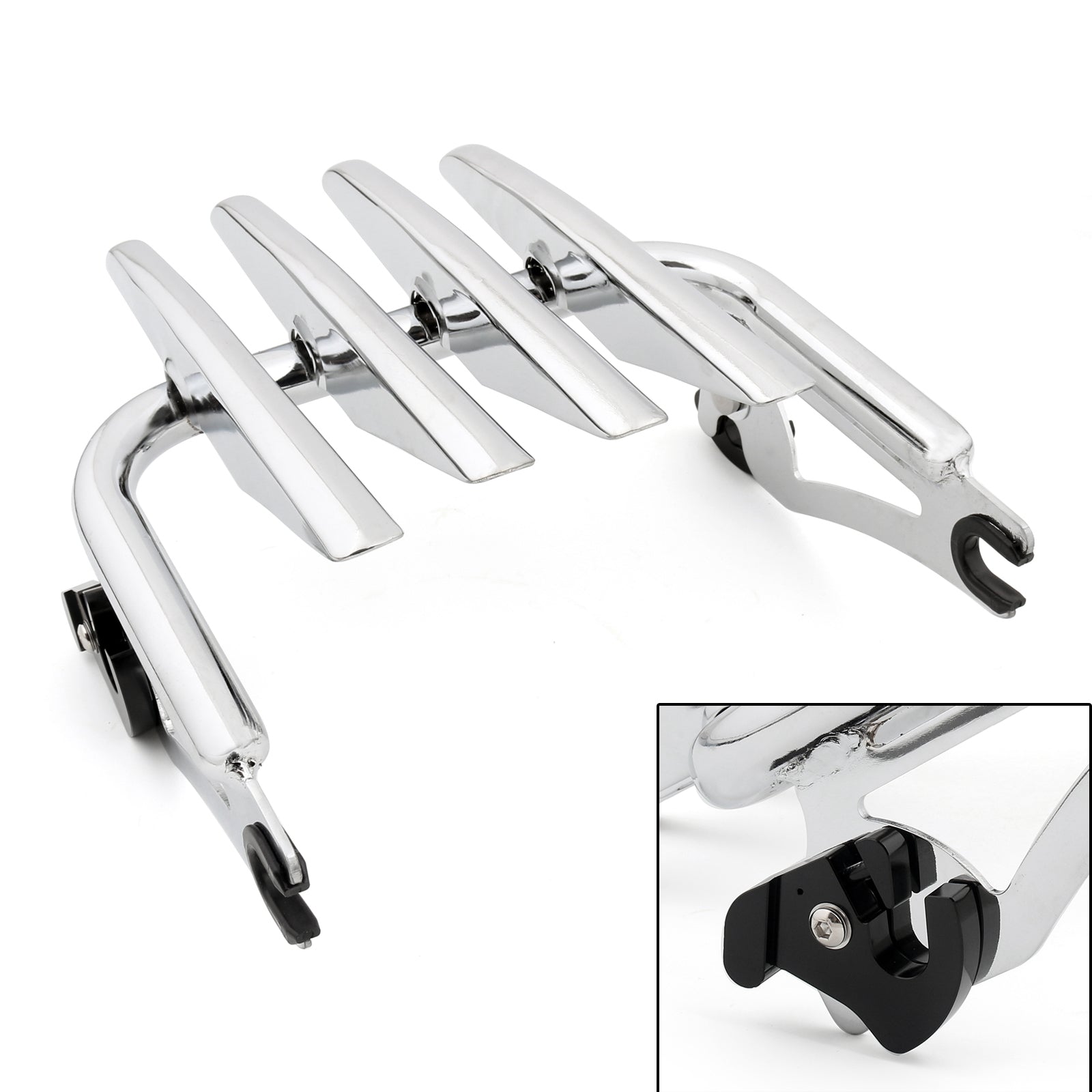 取り外し可能なステルス荷物ラック ツーリング FLHX FLHR FLHT FLTR 09+ BLK 汎用フェデックス エクスプレス配送