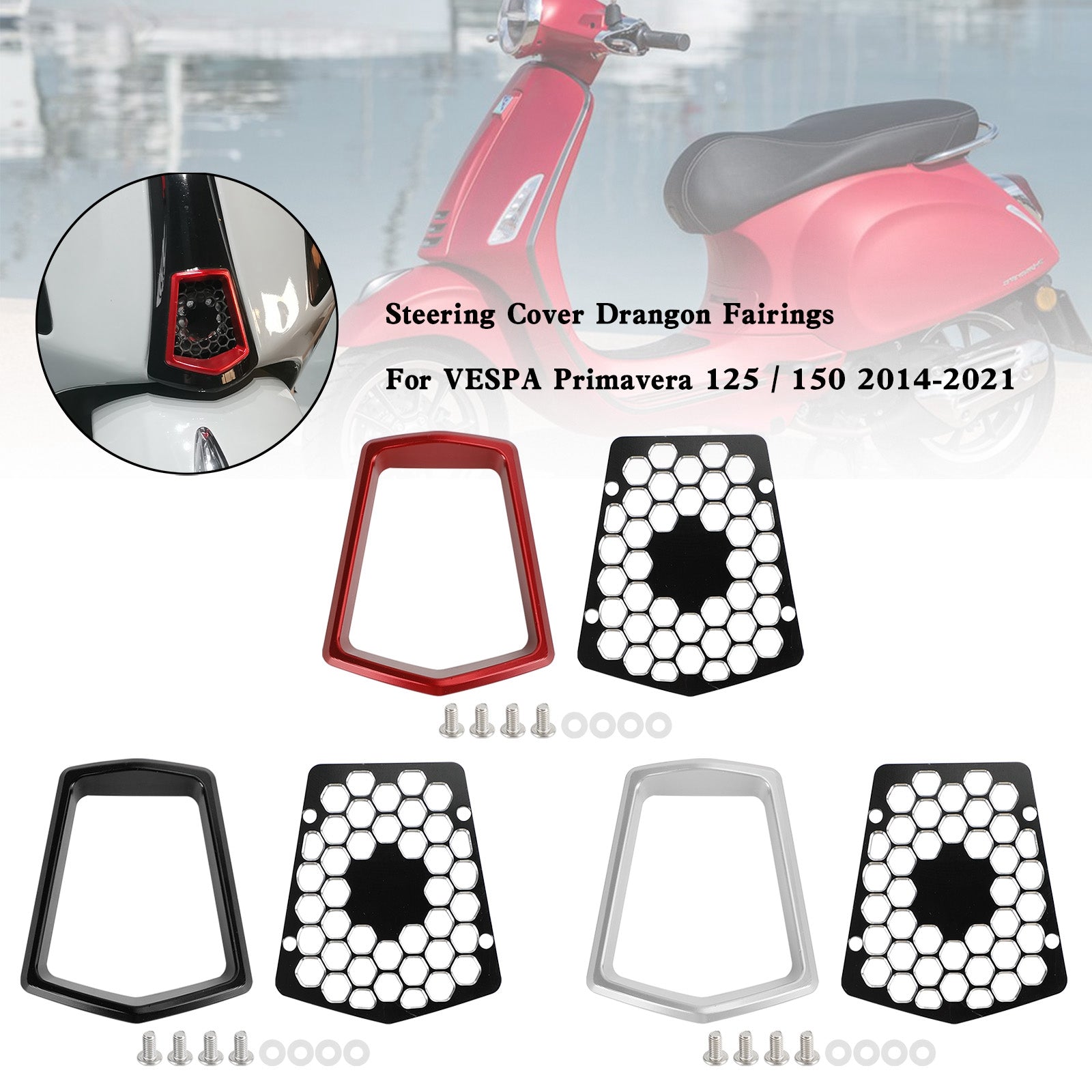 Front Center Horn Cover för Vespa Sprint Primavera 125/150 2014-2021
