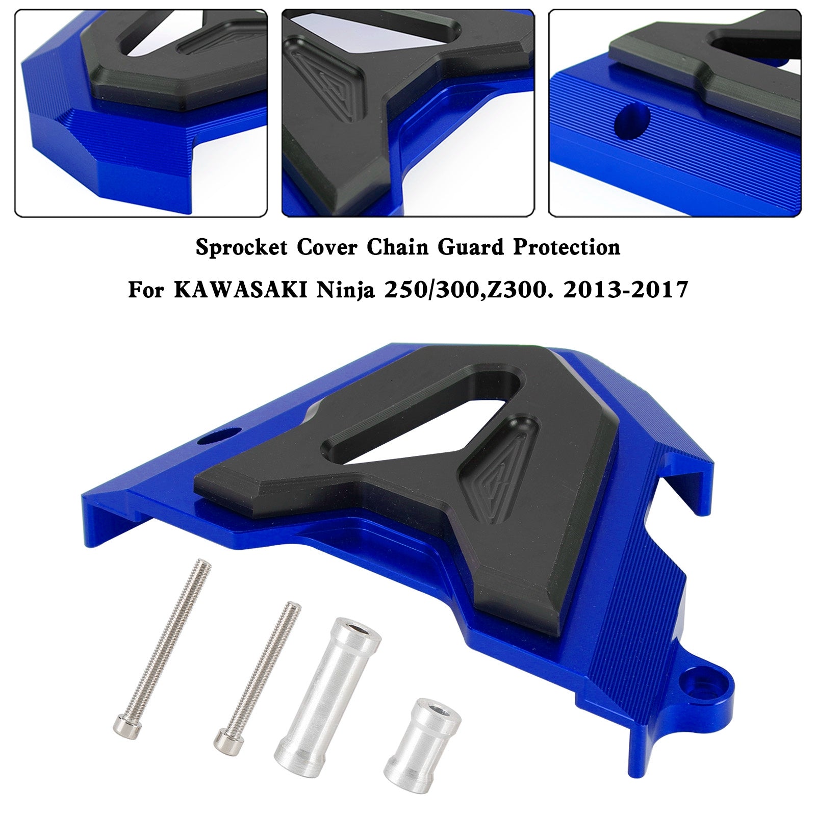 Front Sprocket Cover Chain Guard For KAWASAKI Ninja 250 300 Z300 2013-2017