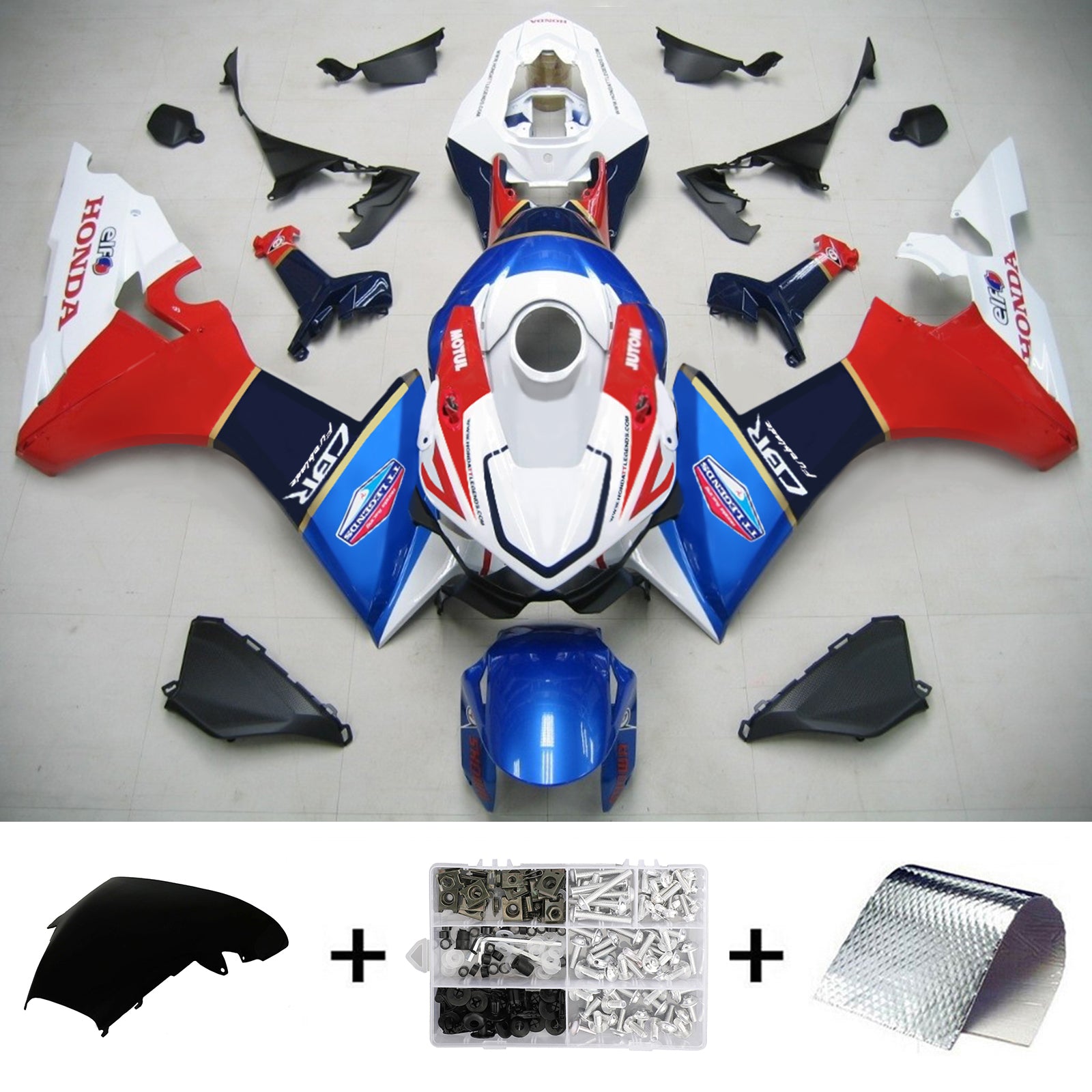 Amotopart Honda CBR1000RR-R 2020-2022 Blue&Red Style4 Fairing Kit
